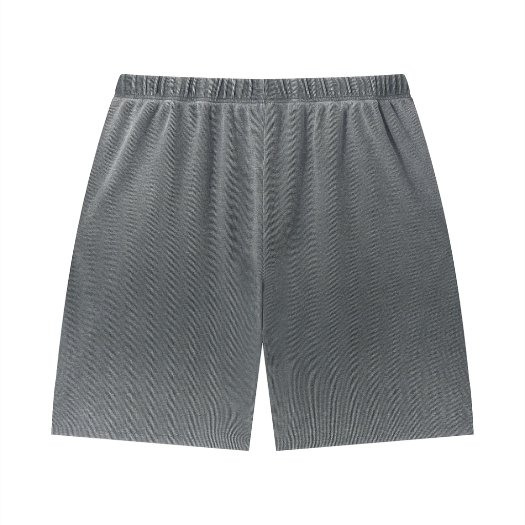 Short unisexe délavé Sunfade en tissu gaufré à ourlet brut