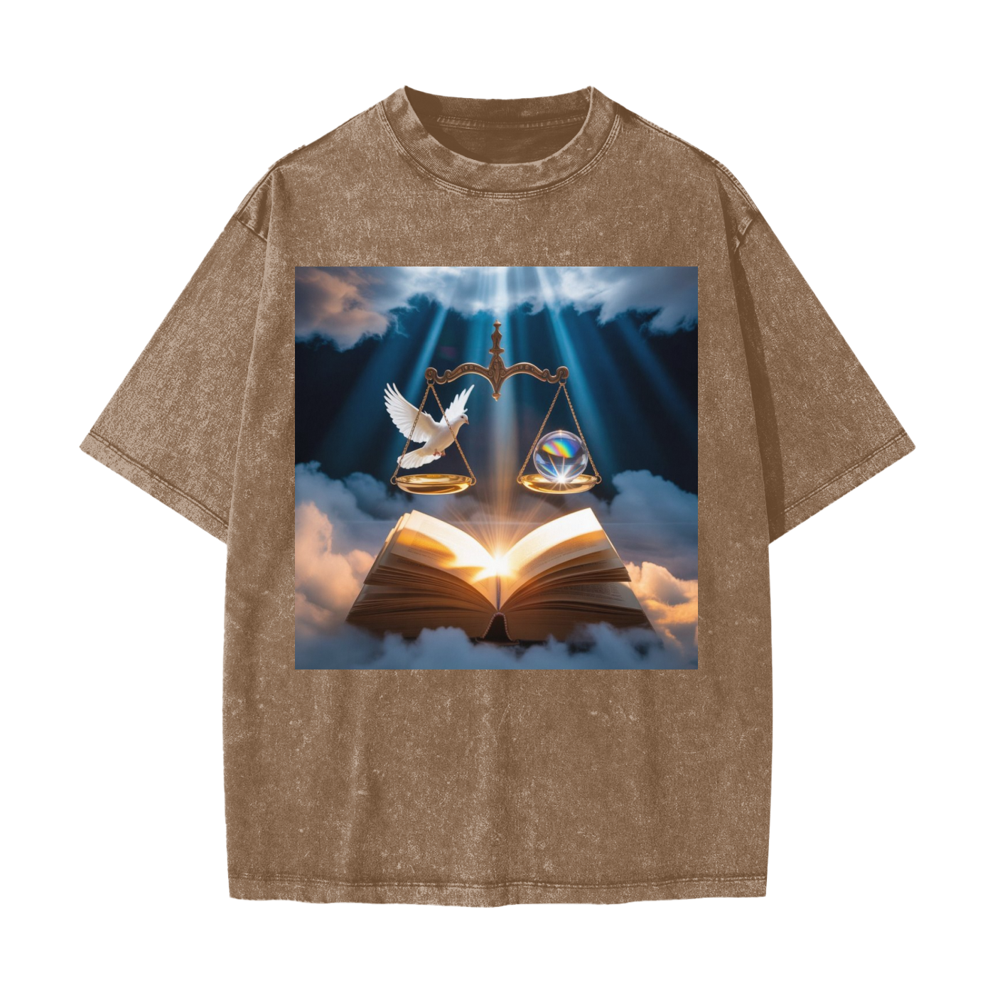 T-shirt lourd délavé par la neige