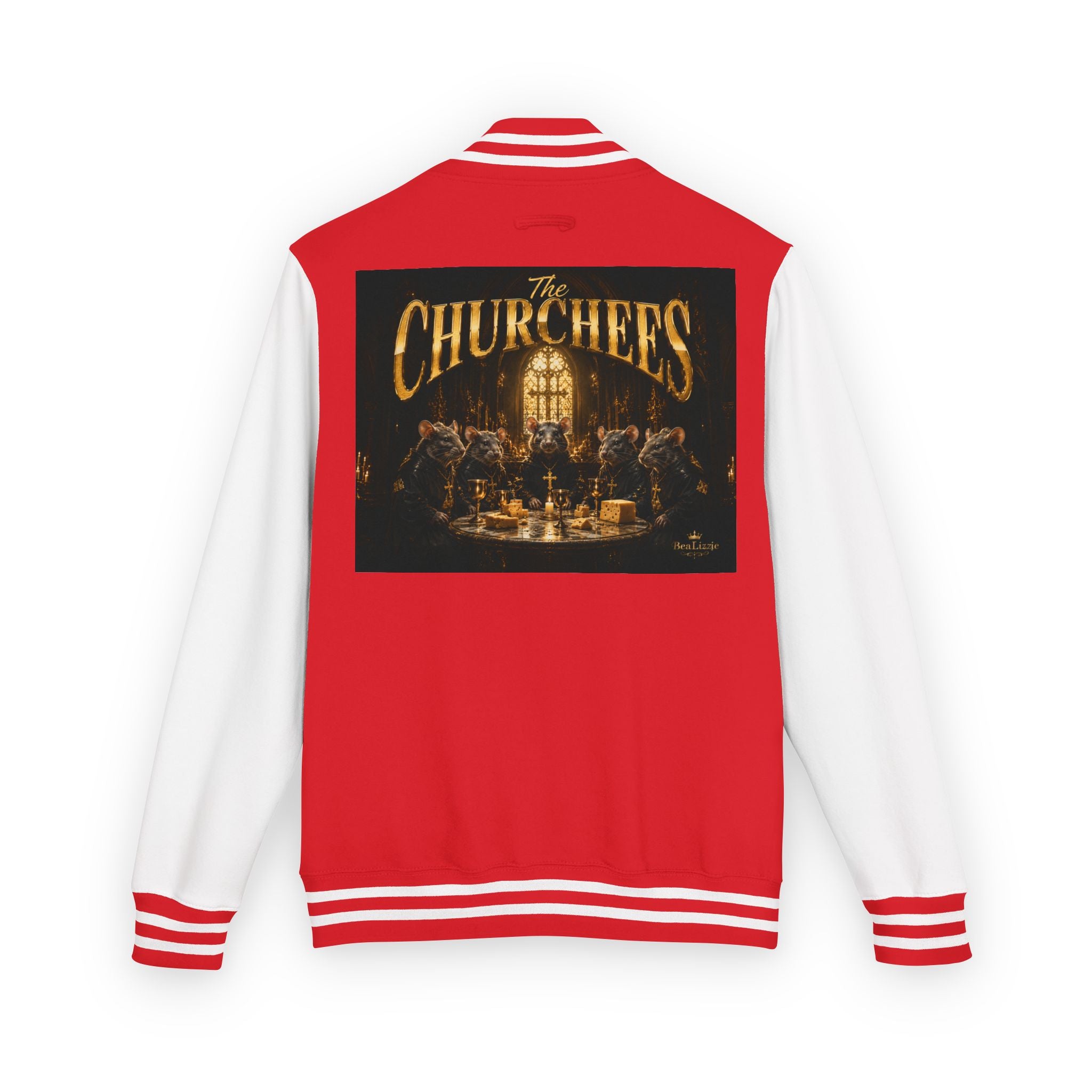 Letterman Jacket — 'The Churchees' Vintage Band Logo Varsity Jacket