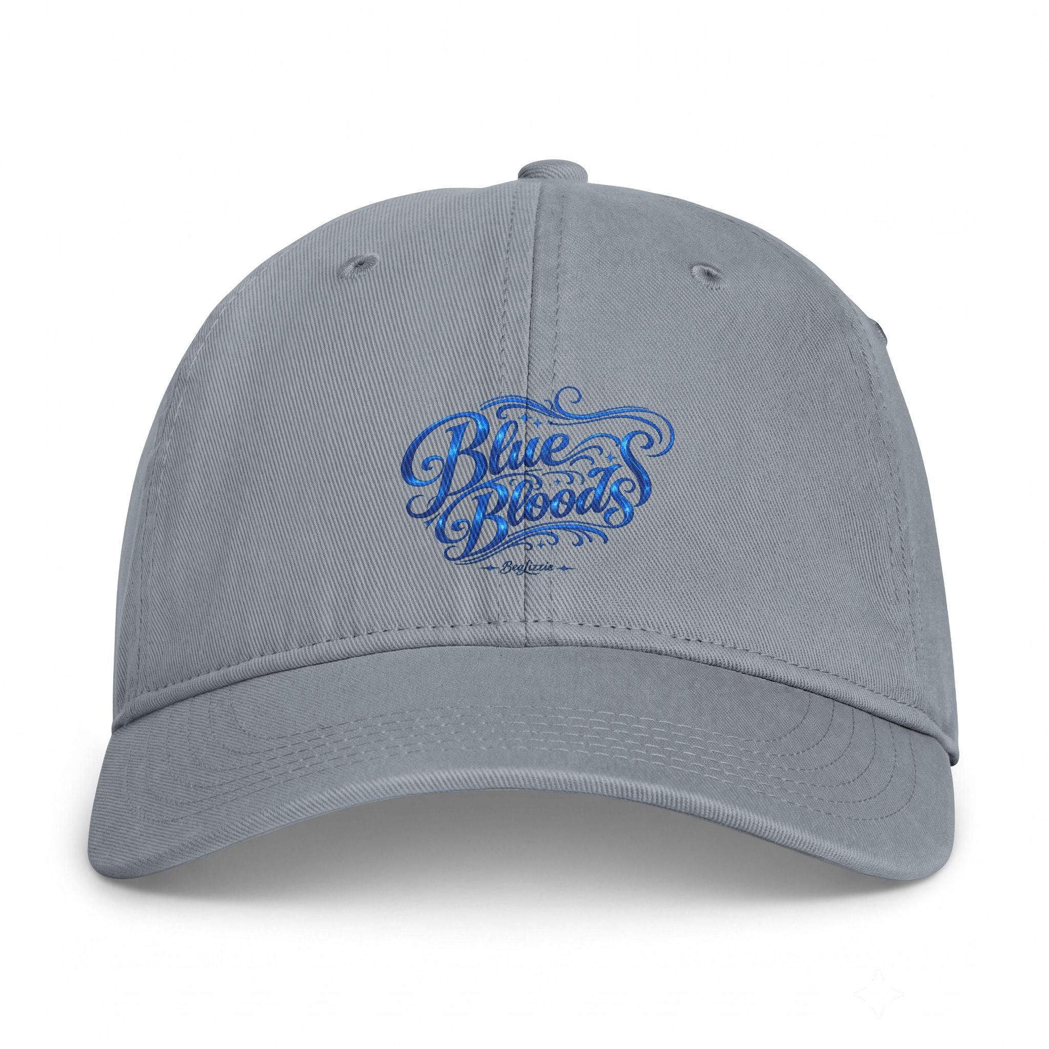 Coastal Washed Cap - 'Blue Waves' Embroidered Beach Hat