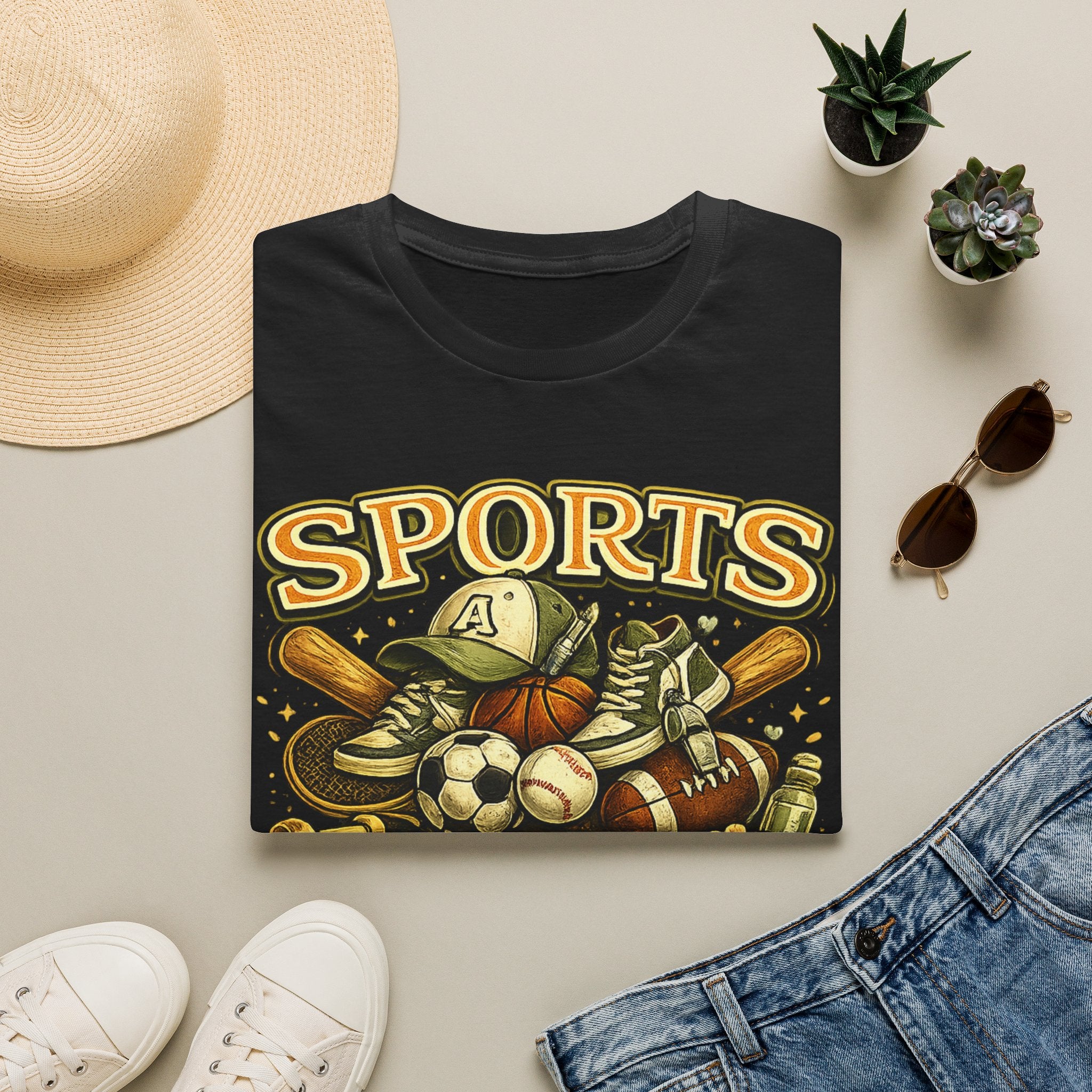 T-Shirt — "Sports Auntie" Vintage Multi-Sport Graphic Tee
