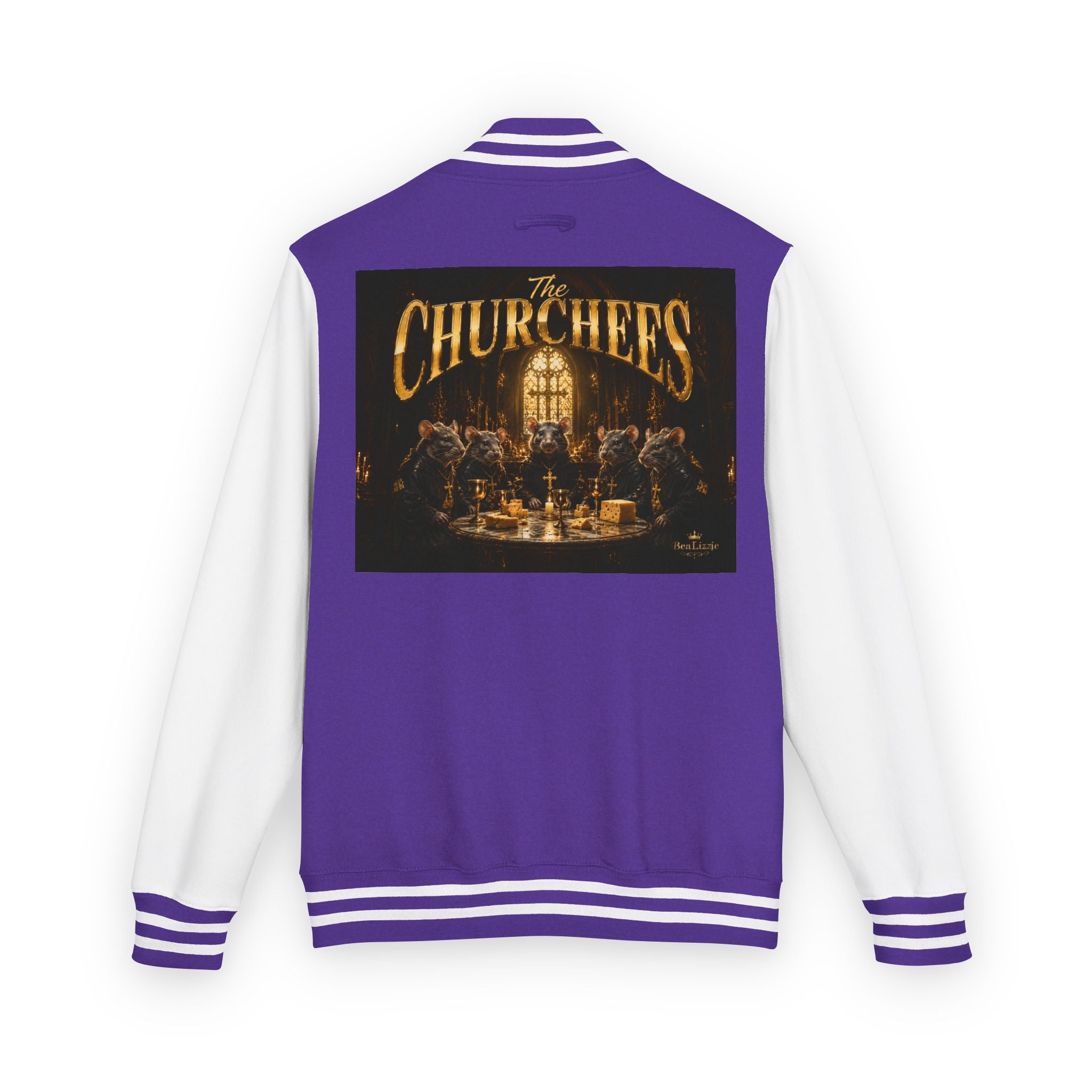 Letterman Jacket — 'The Churchees' Vintage Band Logo Varsity Jacket
