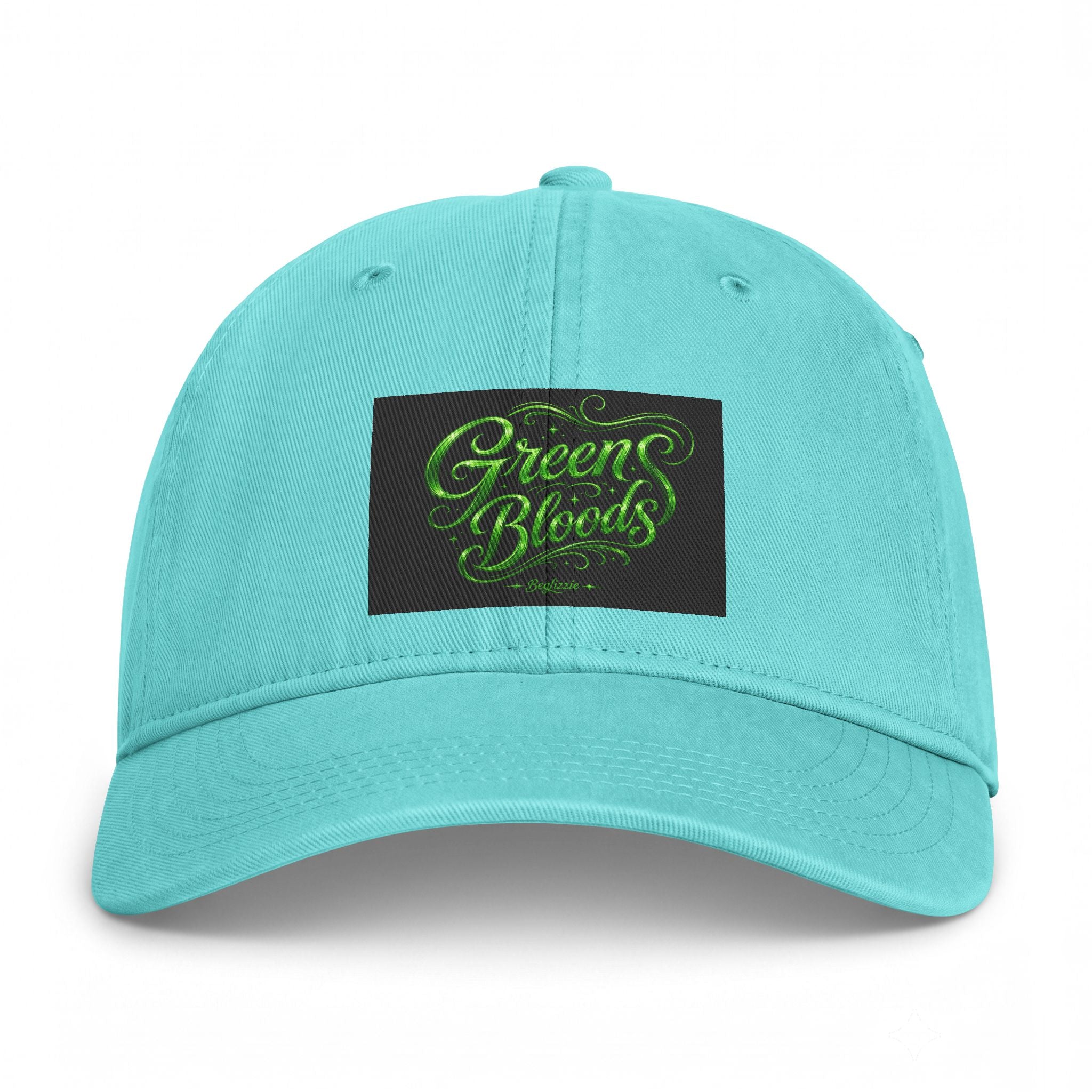Green Bloods Script Cap — Washed Coastal Dad Hat
