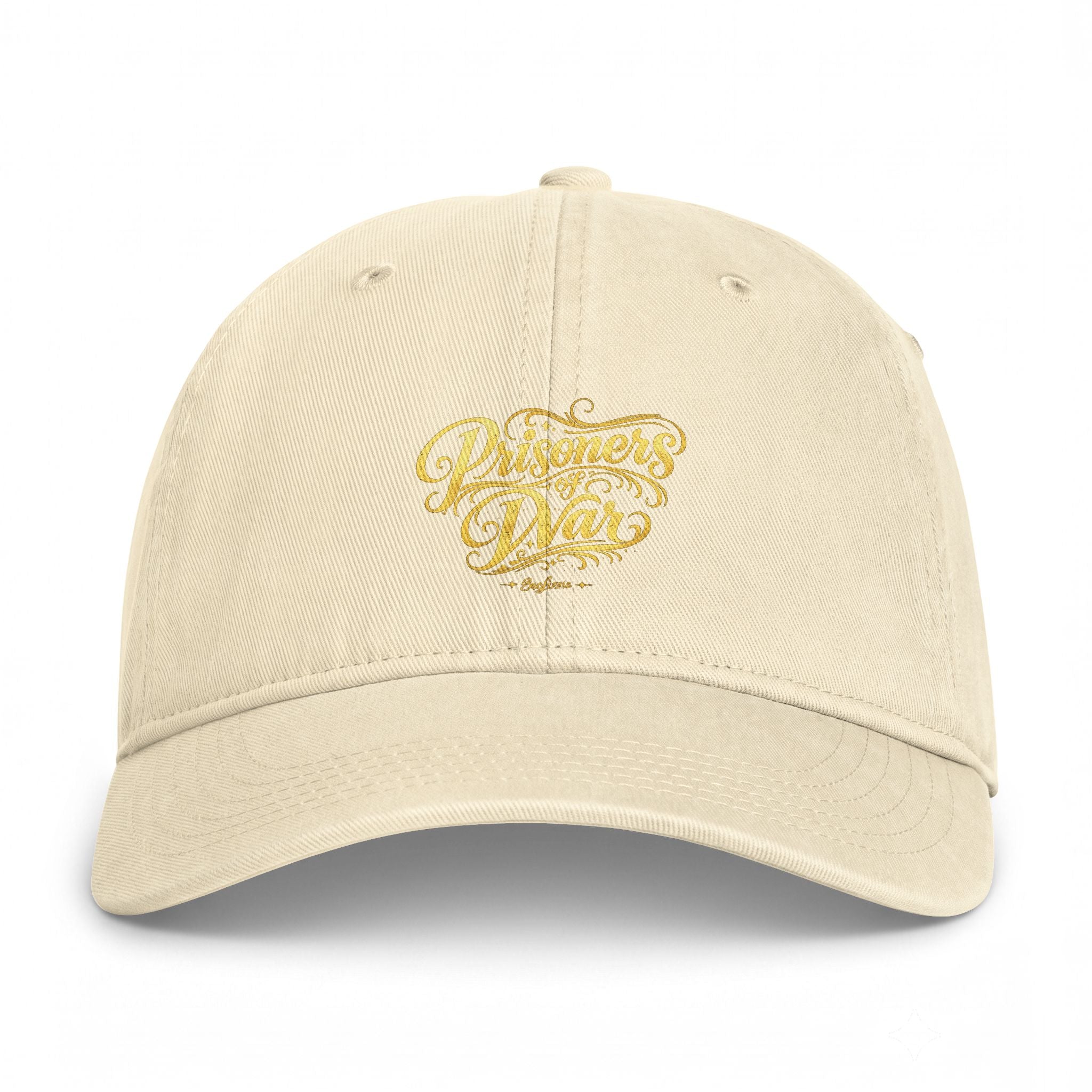 Washed Coastal Cap — Gold Script "Waves Dad" Embroidered Baseball Hat