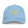 Washed Coastal Cap — Gold Script "Waves Dad" Embroidered Baseball Hat