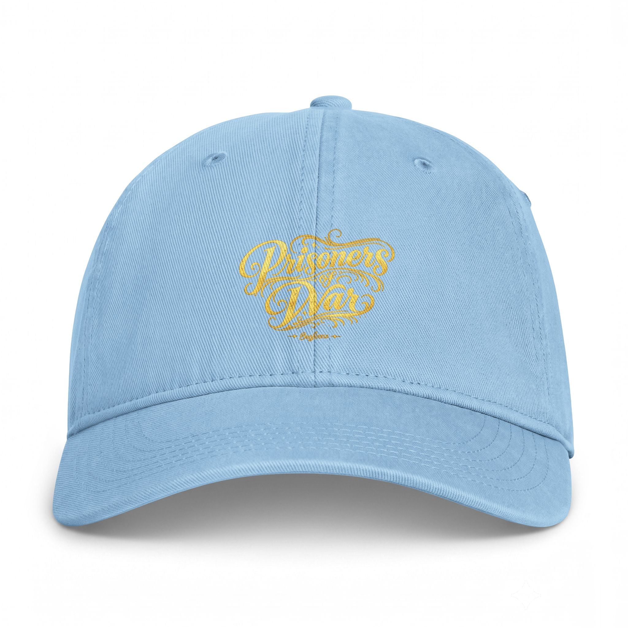 Washed Coastal Cap — Gold Script "Waves Dad" Embroidered Baseball Hat