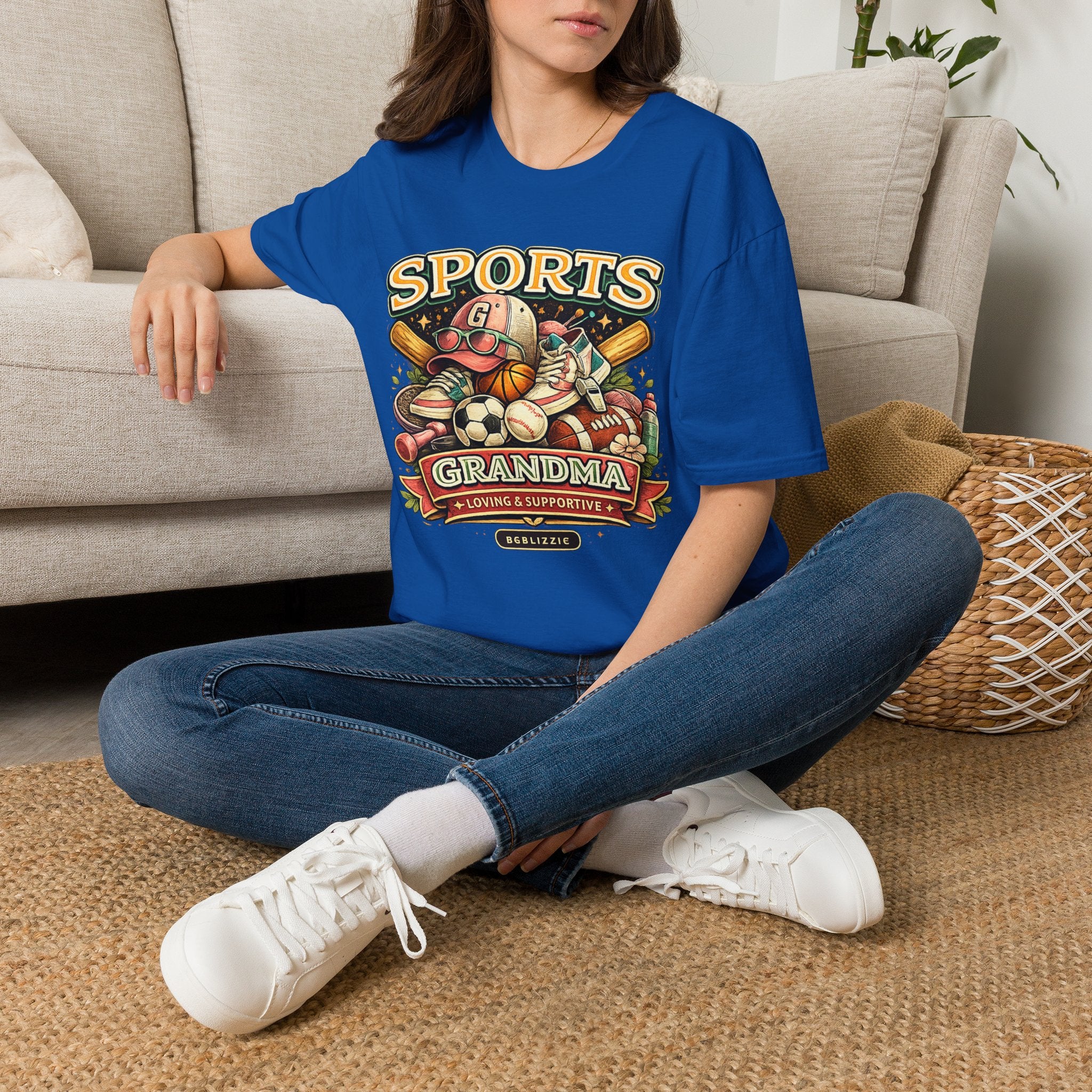 Sports Grandma T‑Shirt — Vintage Baseball & Multi‑Sport Mom Fan Tee