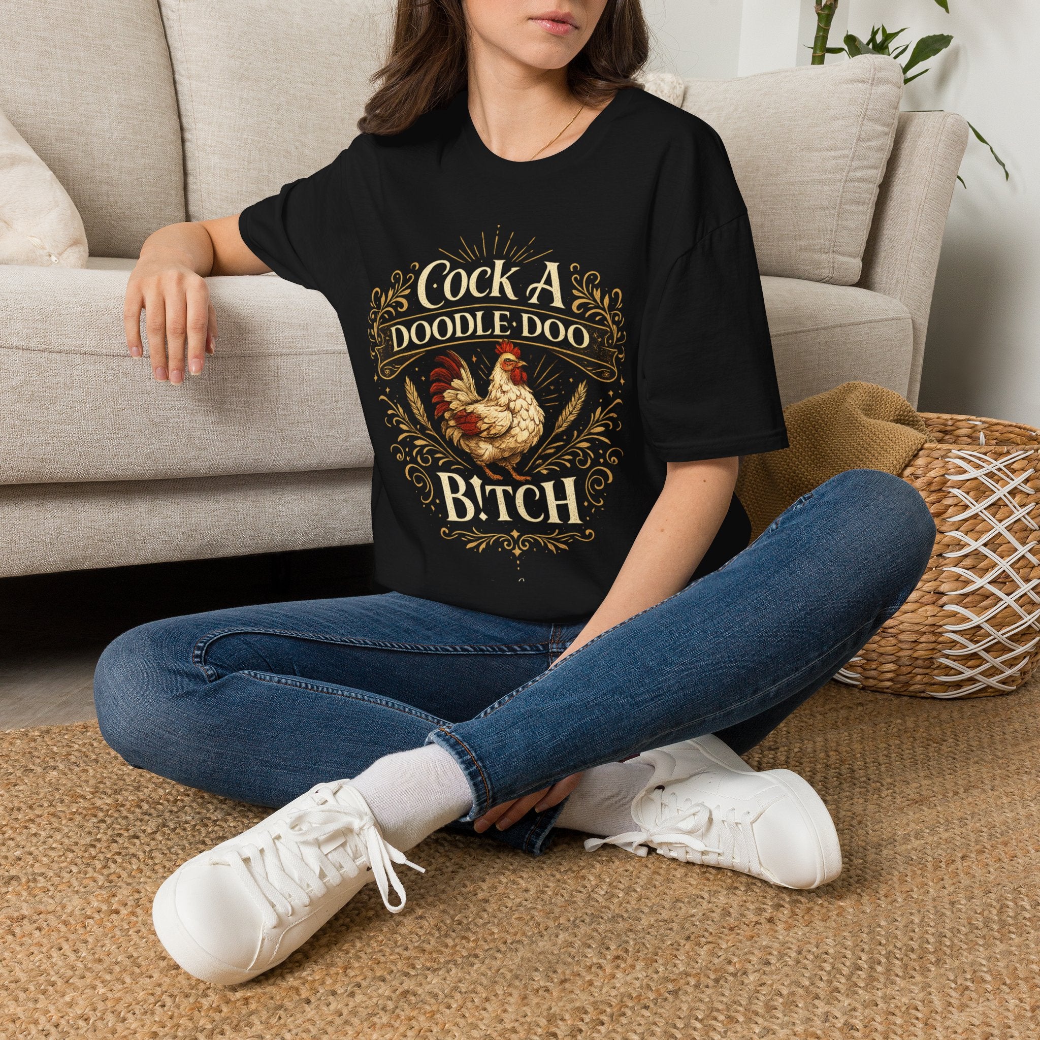 Cock A Doodle Doo T-Shirt — Funny Rooster Farmyard Graphic Tee