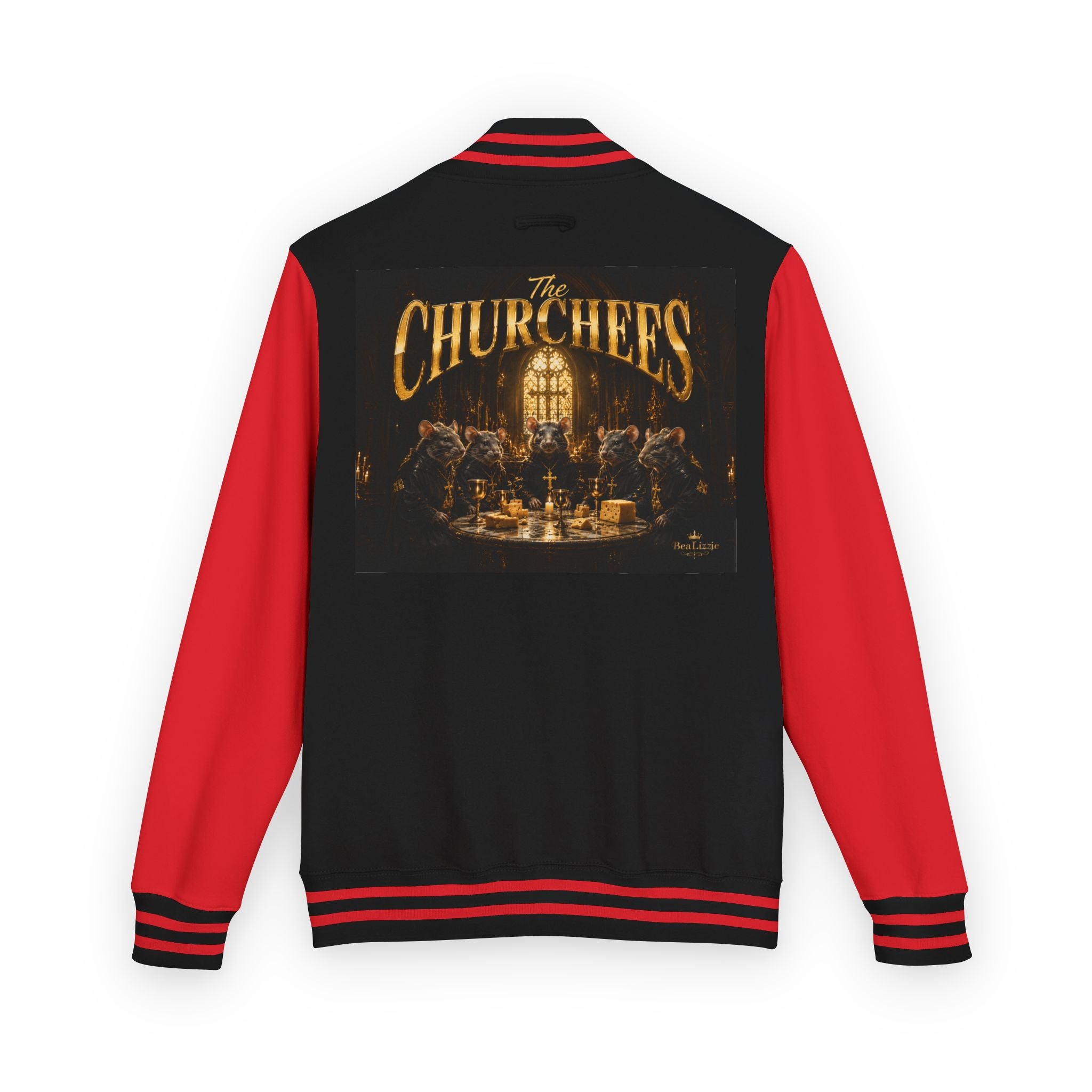 Letterman Jacket — 'The Churchees' Vintage Band Logo Varsity Jacket
