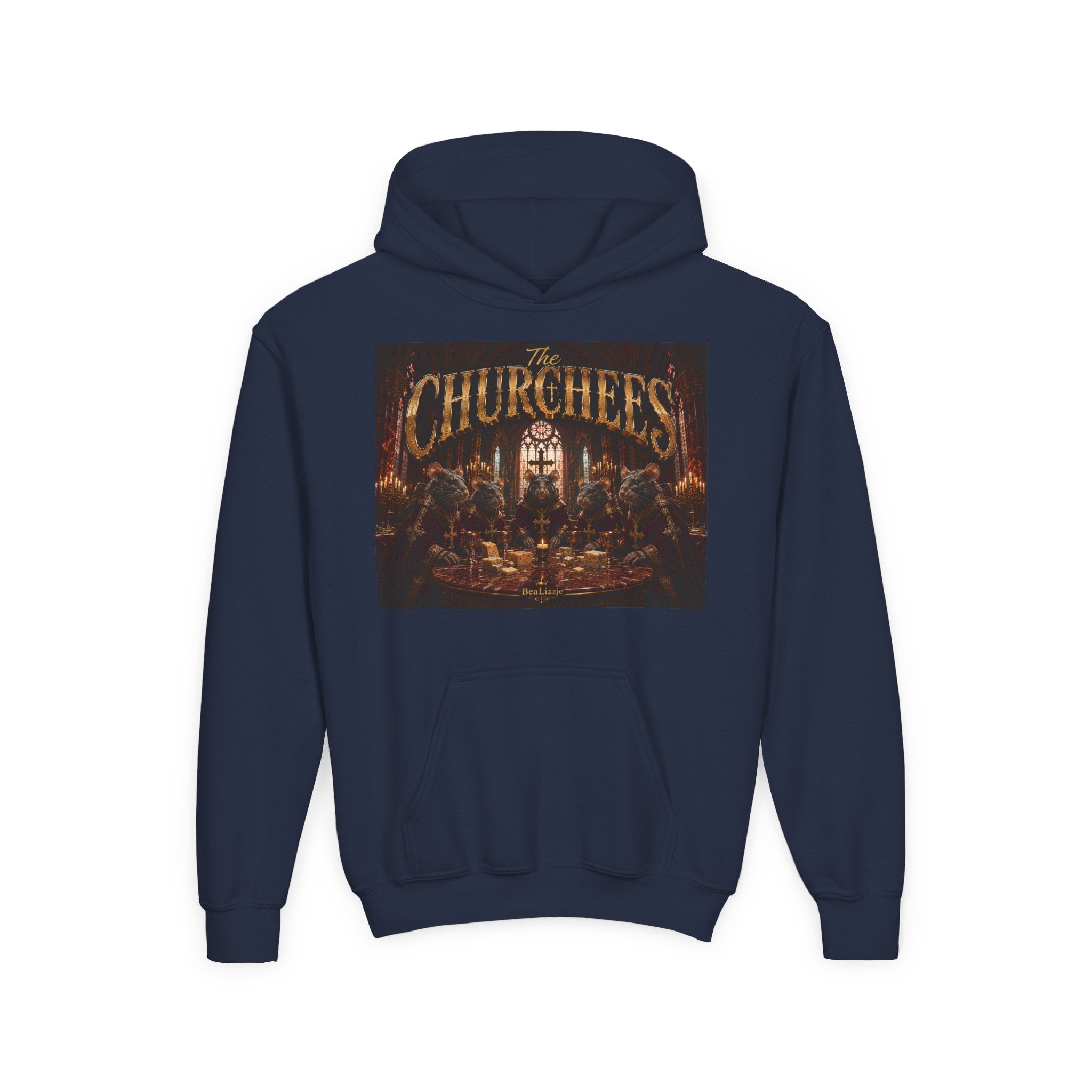 Youth Hoodie — "The Churches" Graphic