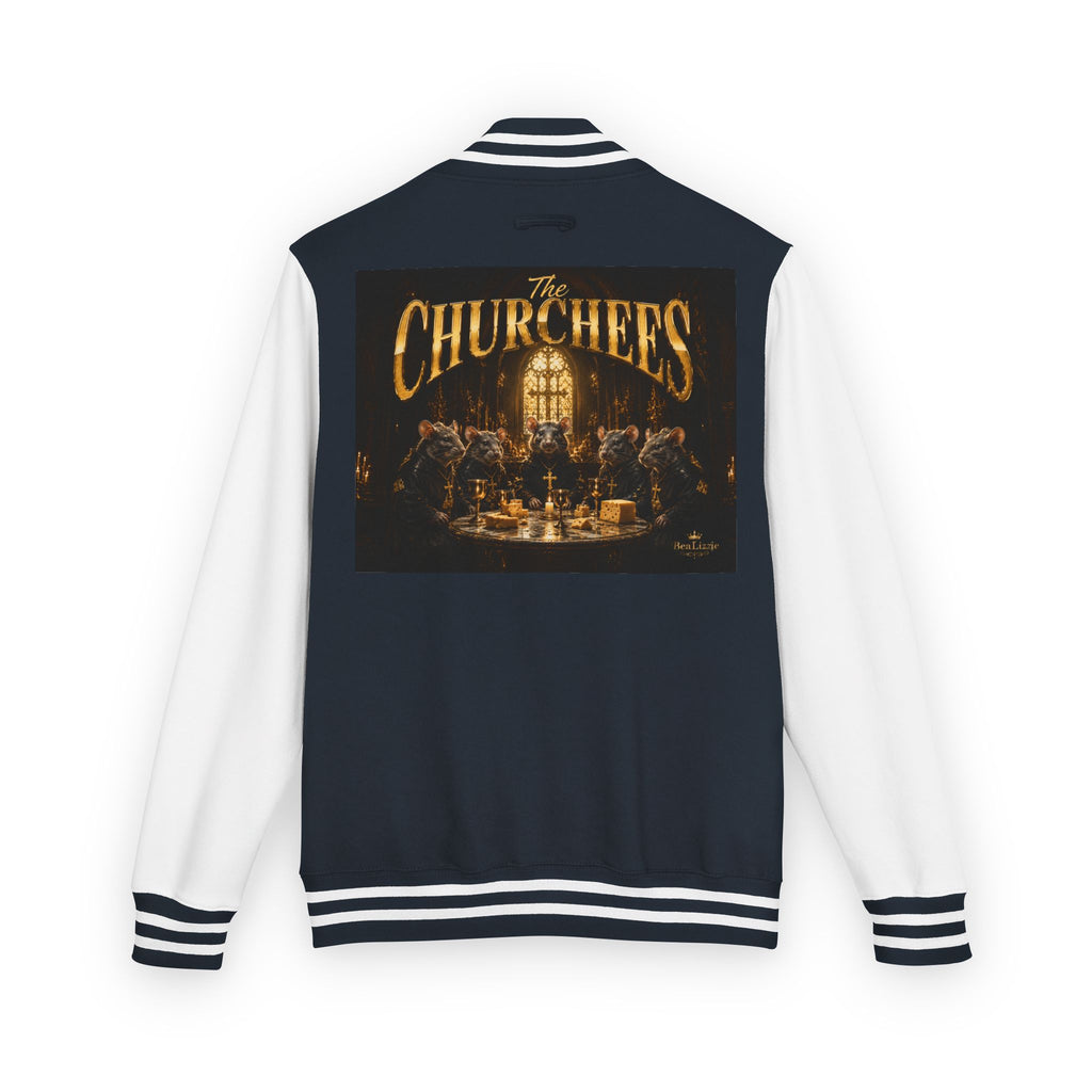 Letterman Jacket — 'The Churchees' Vintage Band Logo Varsity Jacket