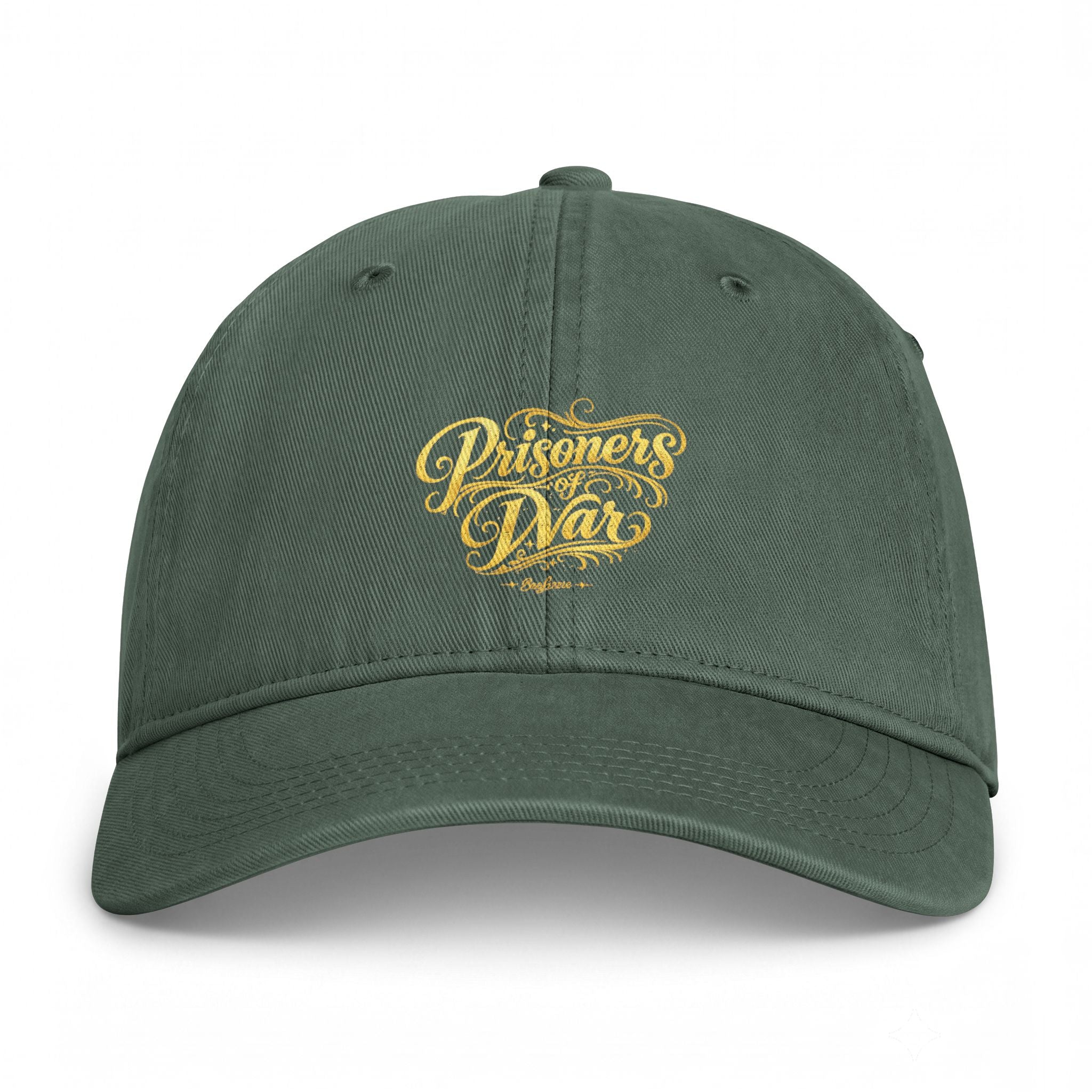 Washed Coastal Cap — Gold Script "Waves Dad" Embroidered Baseball Hat