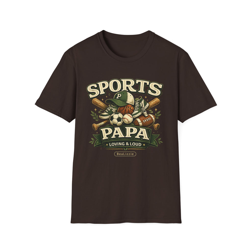 Sports Papa T-Shirt — Loving & Loud Vintage Sports Dad Tee