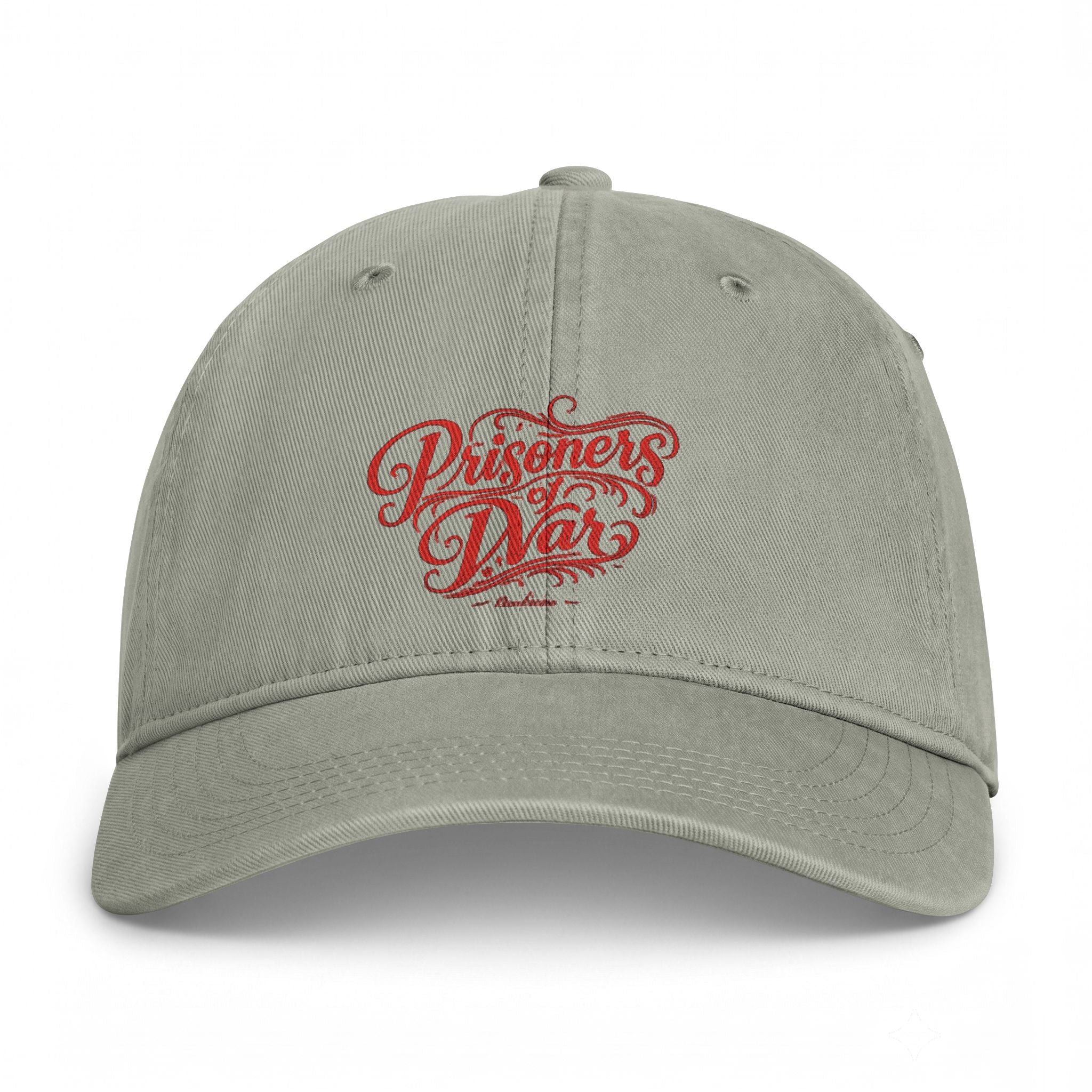 Washed Baseball Cap — "Endless Days" Coastal Retro Script Embroidered Hat