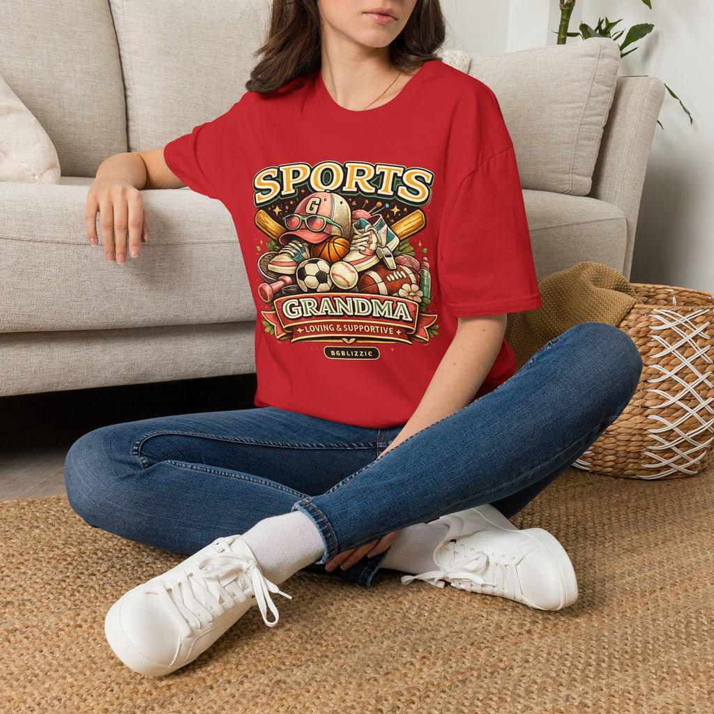 Sports Grandma T‑Shirt — Vintage Baseball & Multi‑Sport Mom Fan Tee