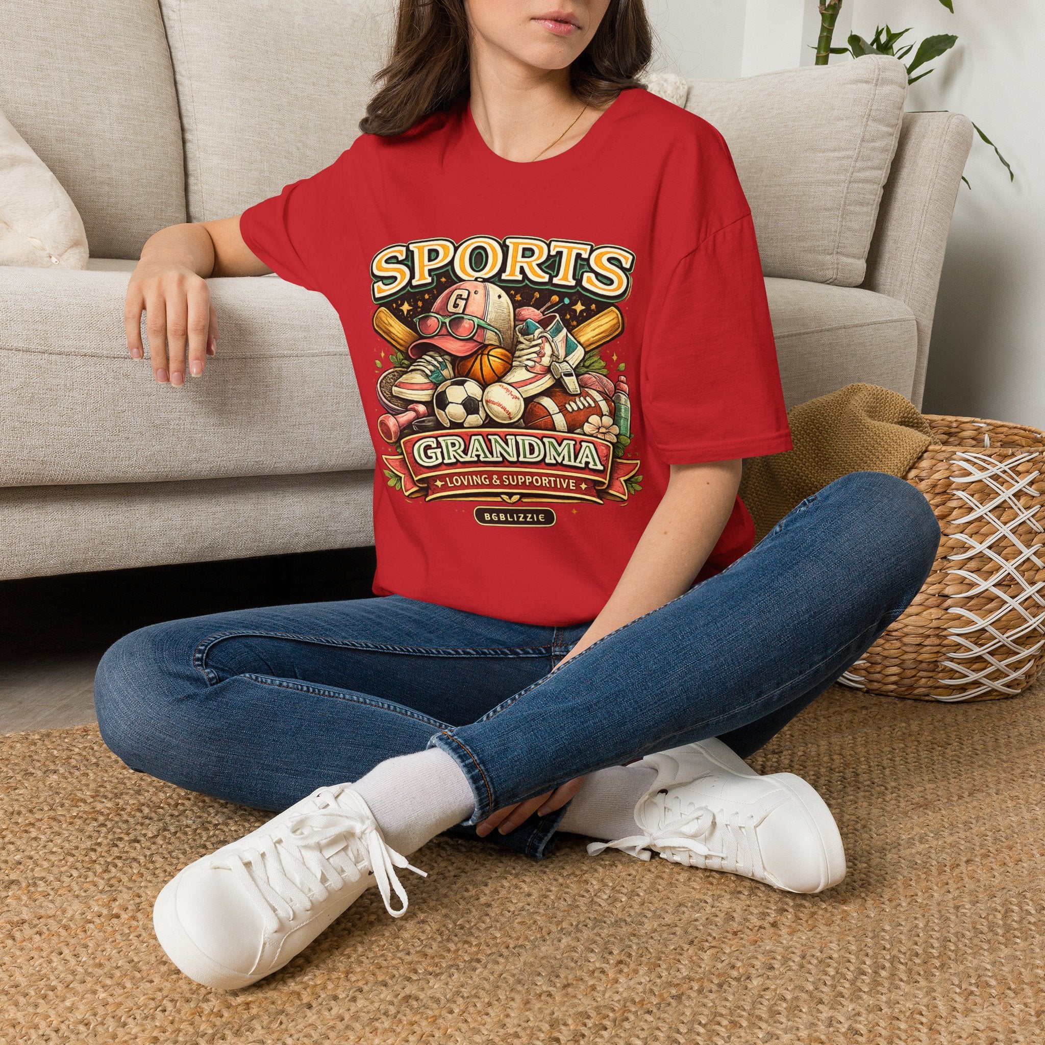 Sports Grandma T‑Shirt — Vintage Baseball & Multi‑Sport Mom Fan Tee
