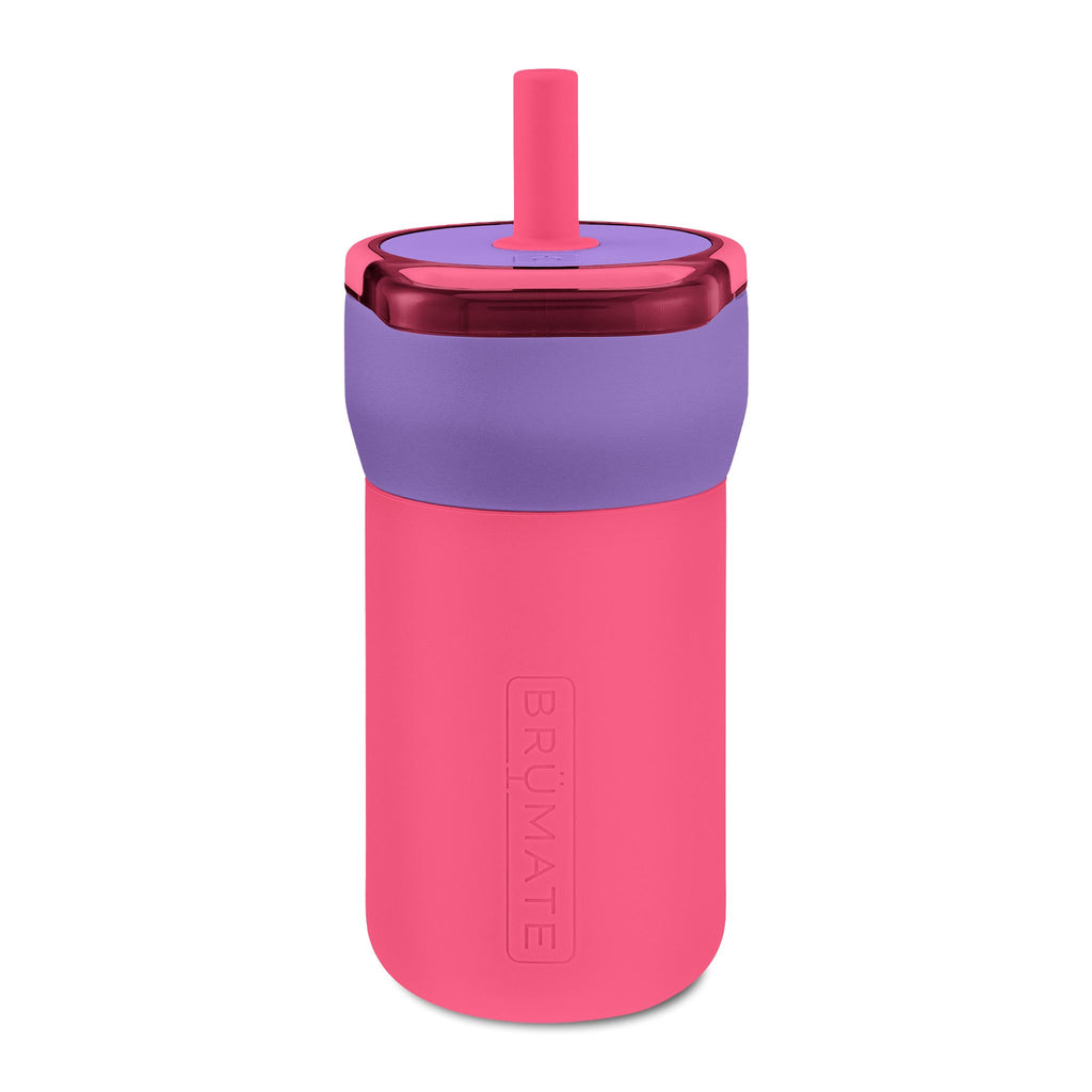 Kids 12oz Leakproof Straw Tumbler — Engraved Nature Icons, Child-Friendly Travel Cup