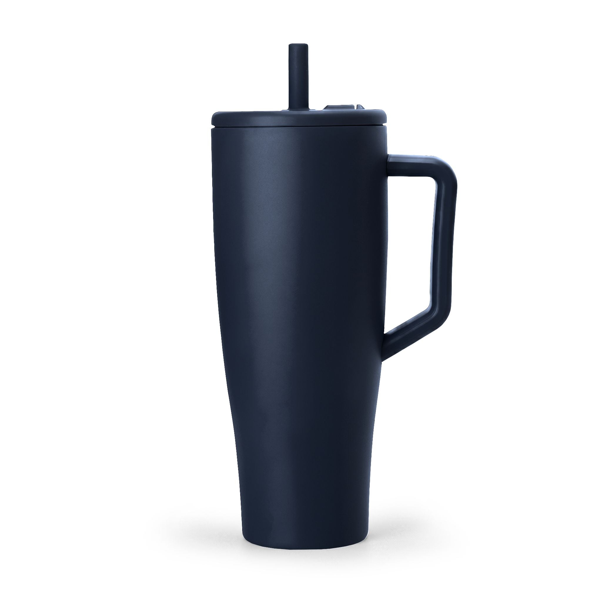 40oz Insulated Tumbler with Handle — Minimal Engraved Floral
