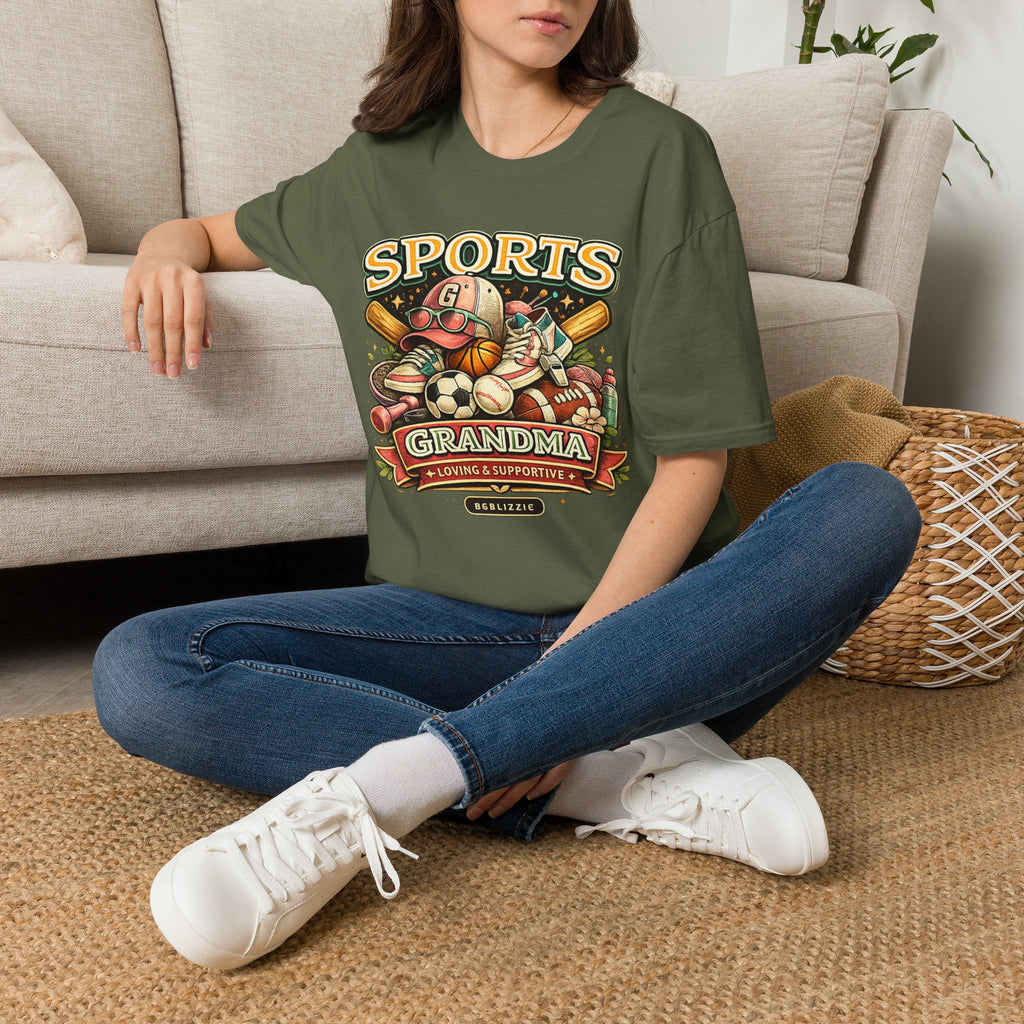 Sports Grandma T‑Shirt — Vintage Baseball & Multi‑Sport Mom Fan Tee