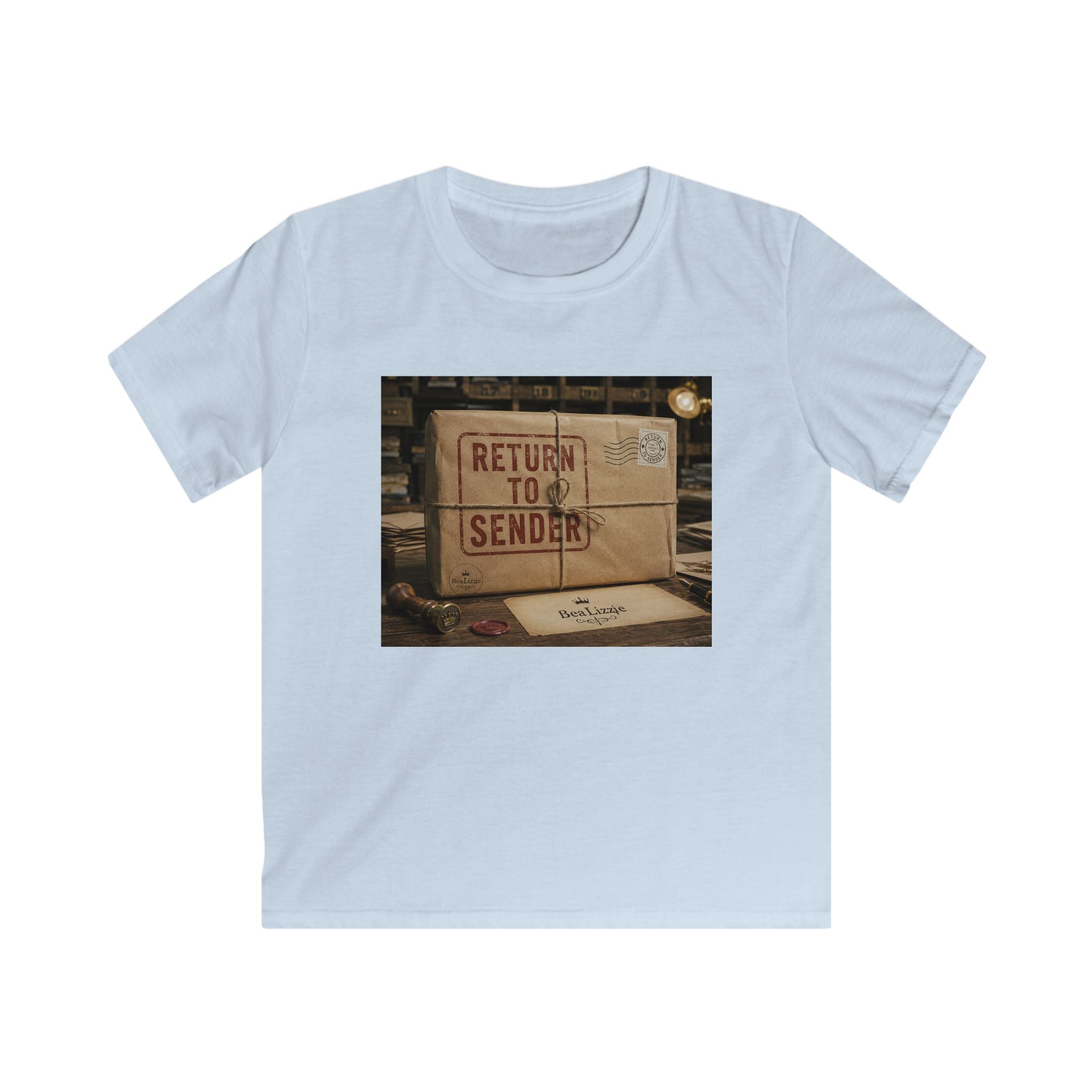 T-shirt enfant — Motif "Retour à l'expéditeur" boîte aux lettres vintage