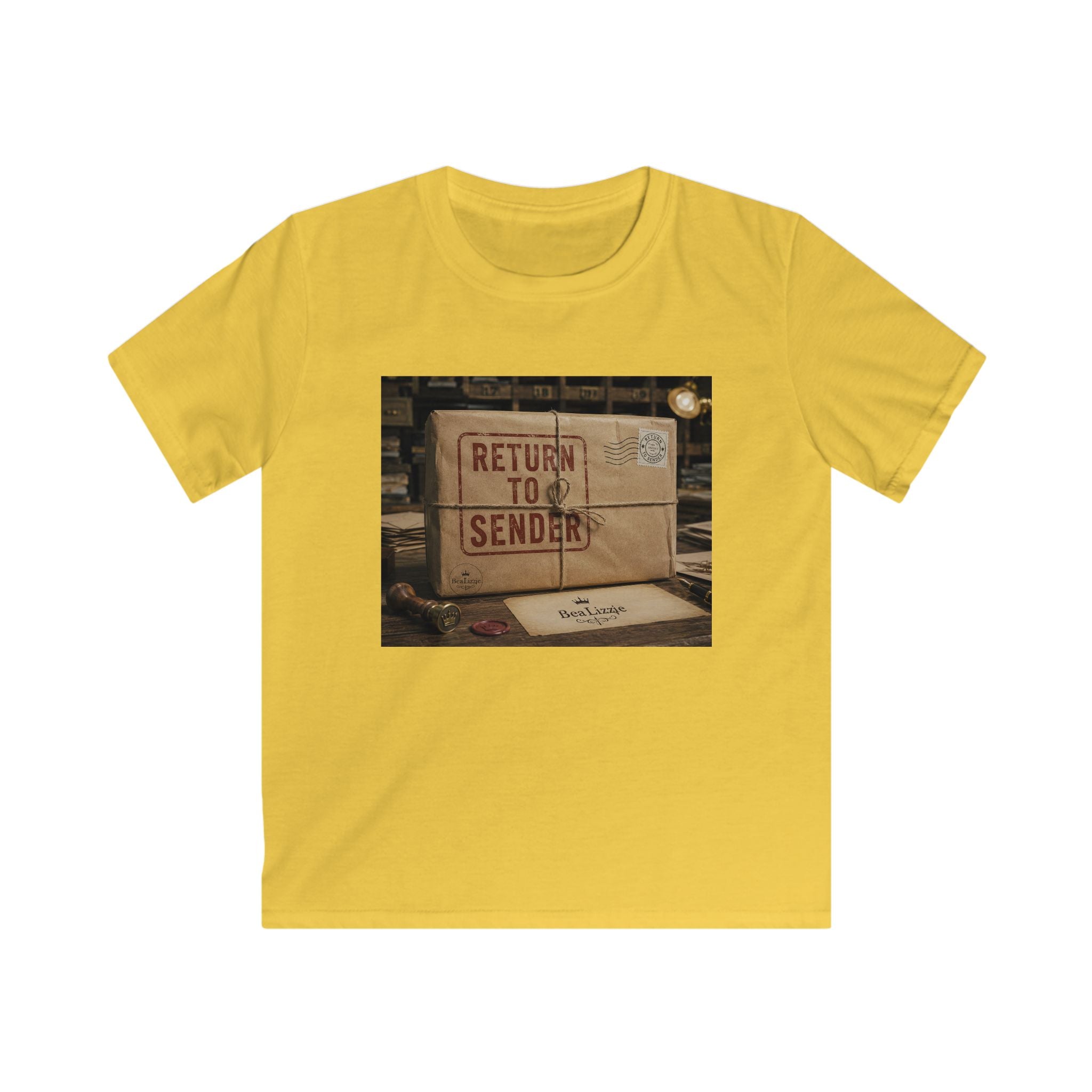 T-shirt enfant — Motif "Retour à l'expéditeur" boîte aux lettres vintage