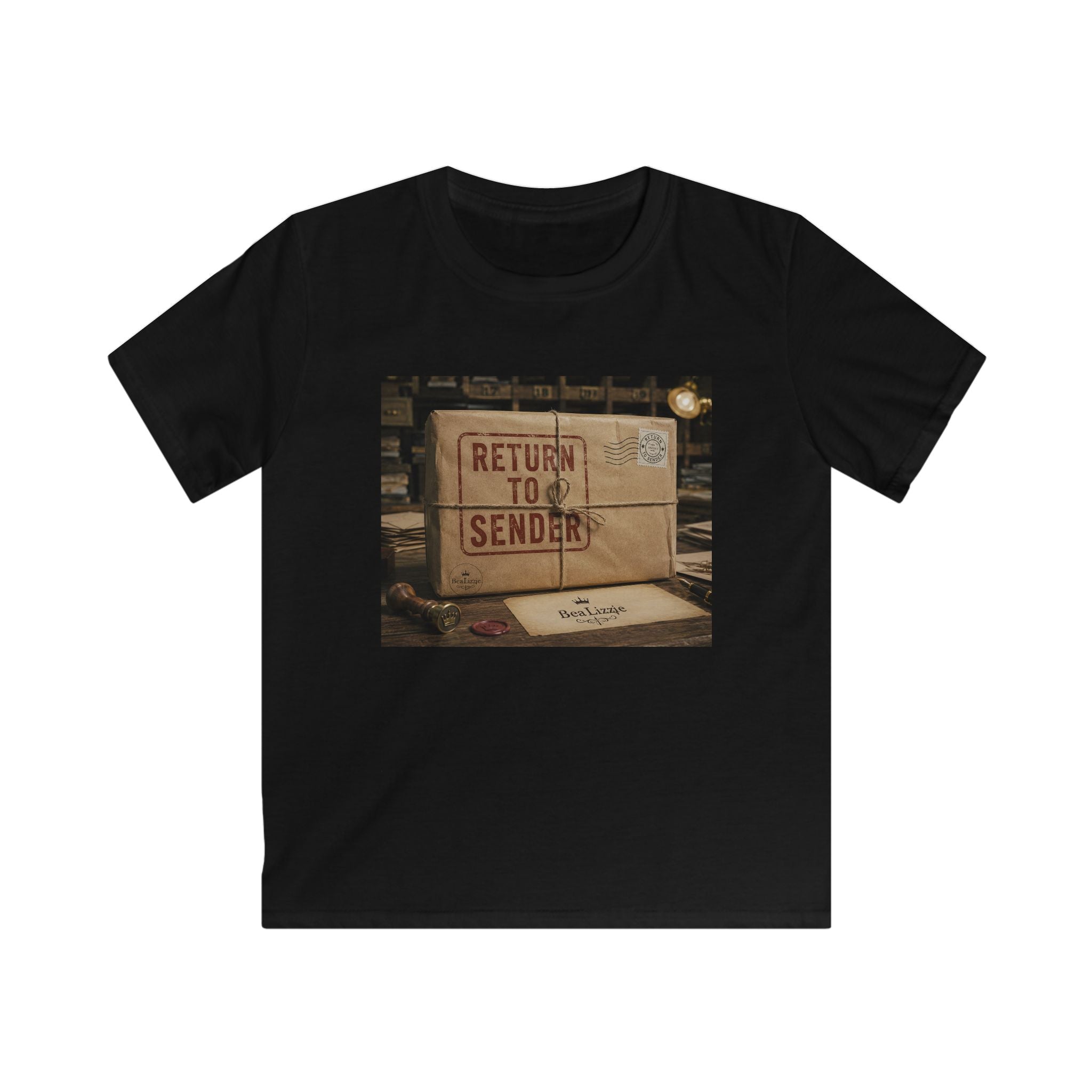 T-shirt enfant — Motif "Retour à l'expéditeur" boîte aux lettres vintage