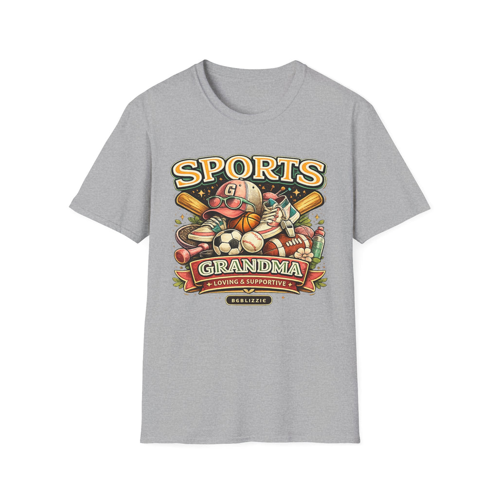 Sports Grandma T‑Shirt — Vintage Baseball & Multi‑Sport Mom Fan Tee