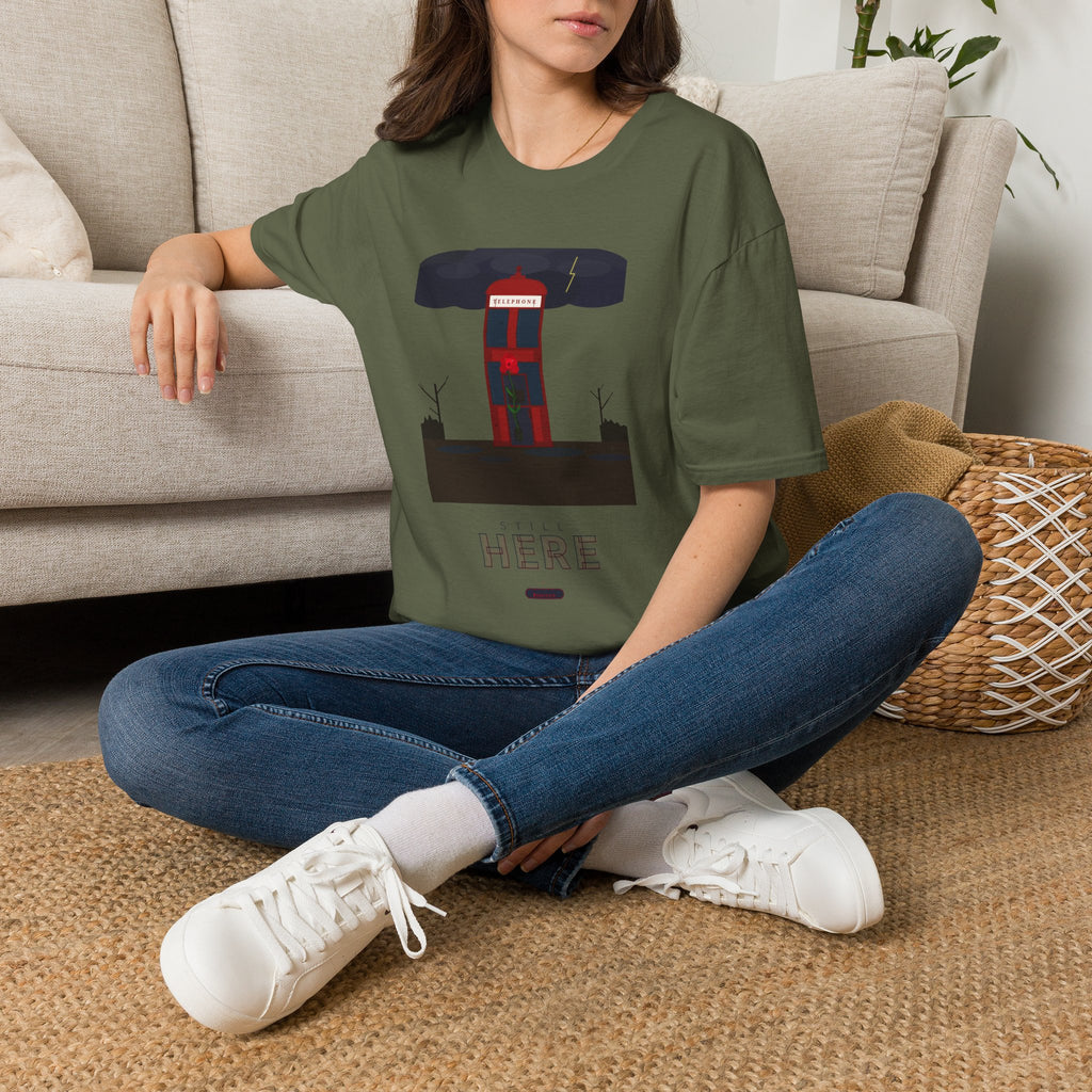 Vintage British Phone Booth T-Shirt — 'Telephone' Graphic Tee