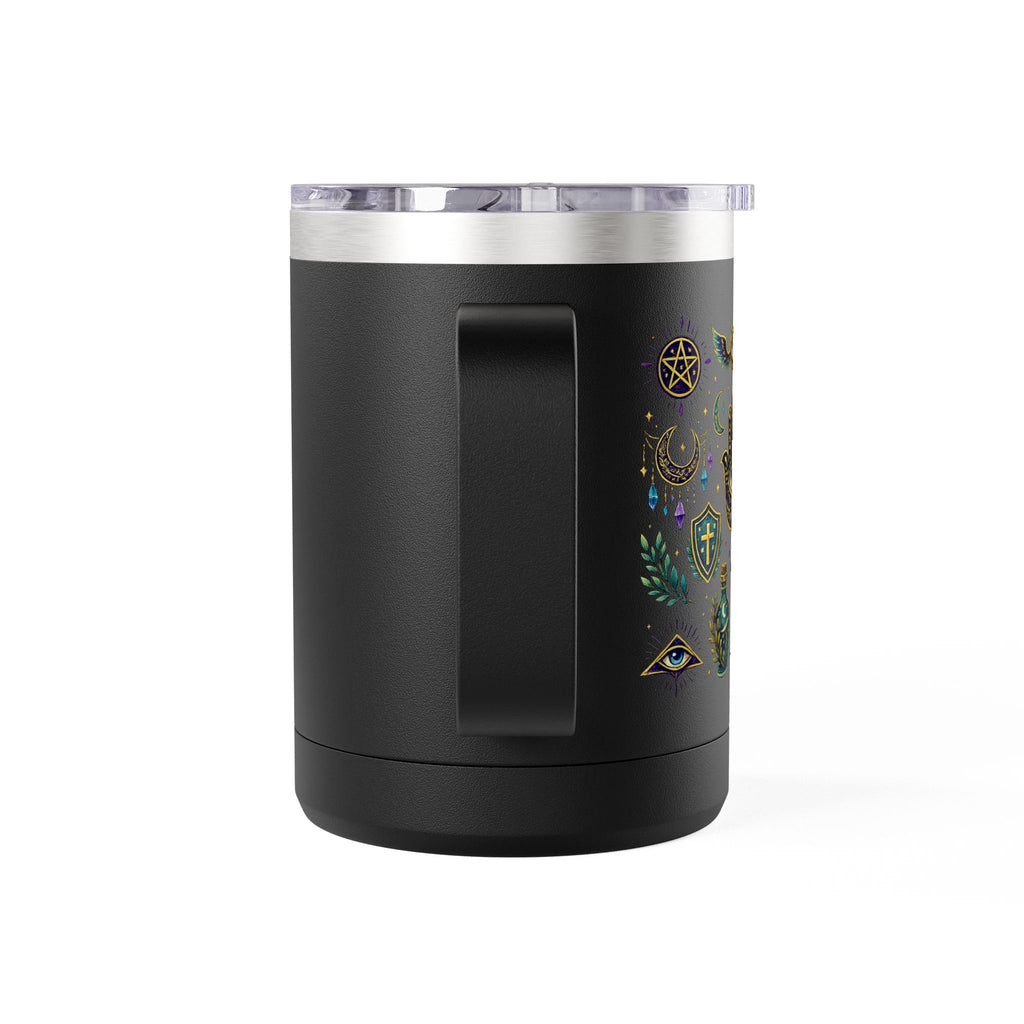 15oz Travel Mug — Purple Floral Anchor