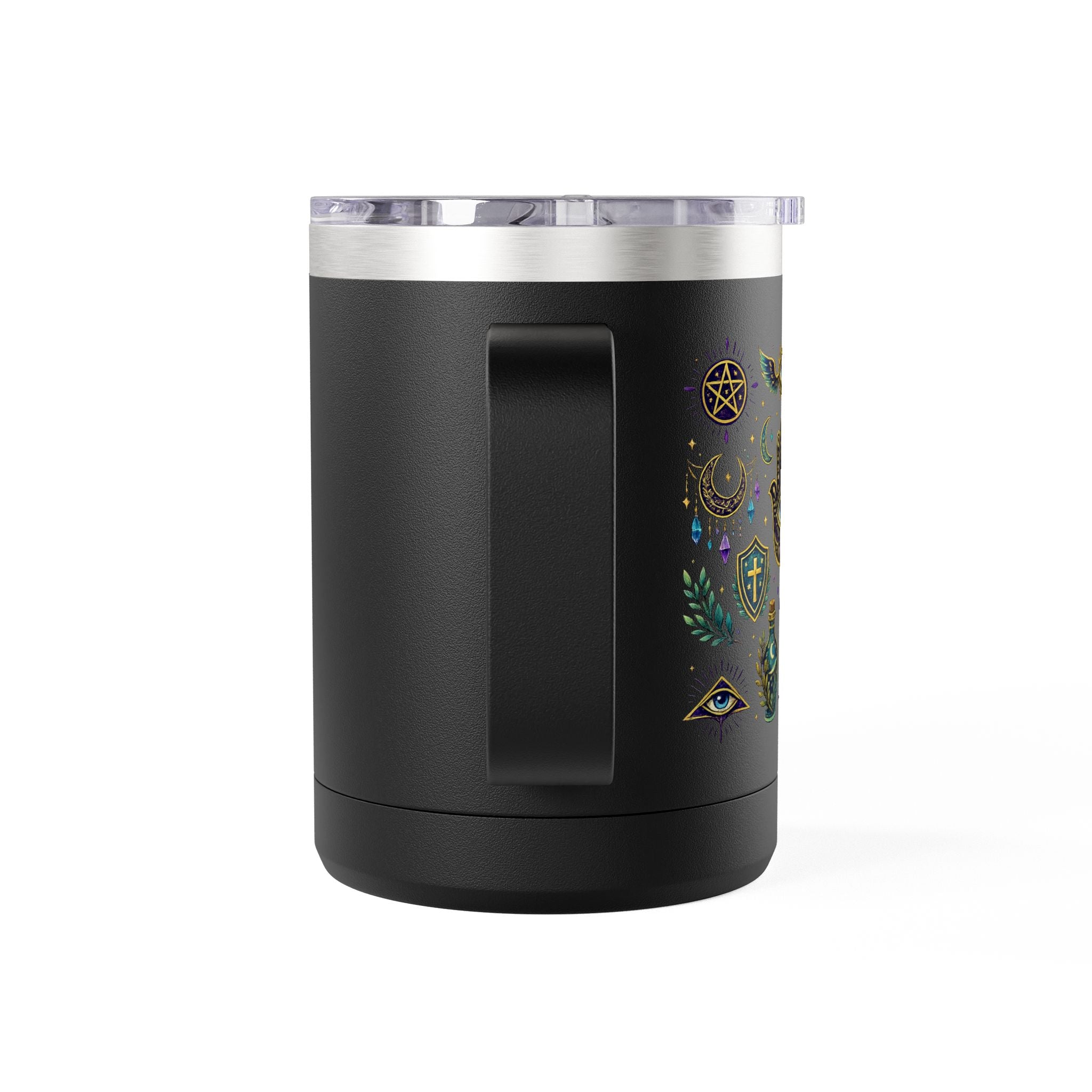 15oz Travel Mug — Purple Floral Anchor