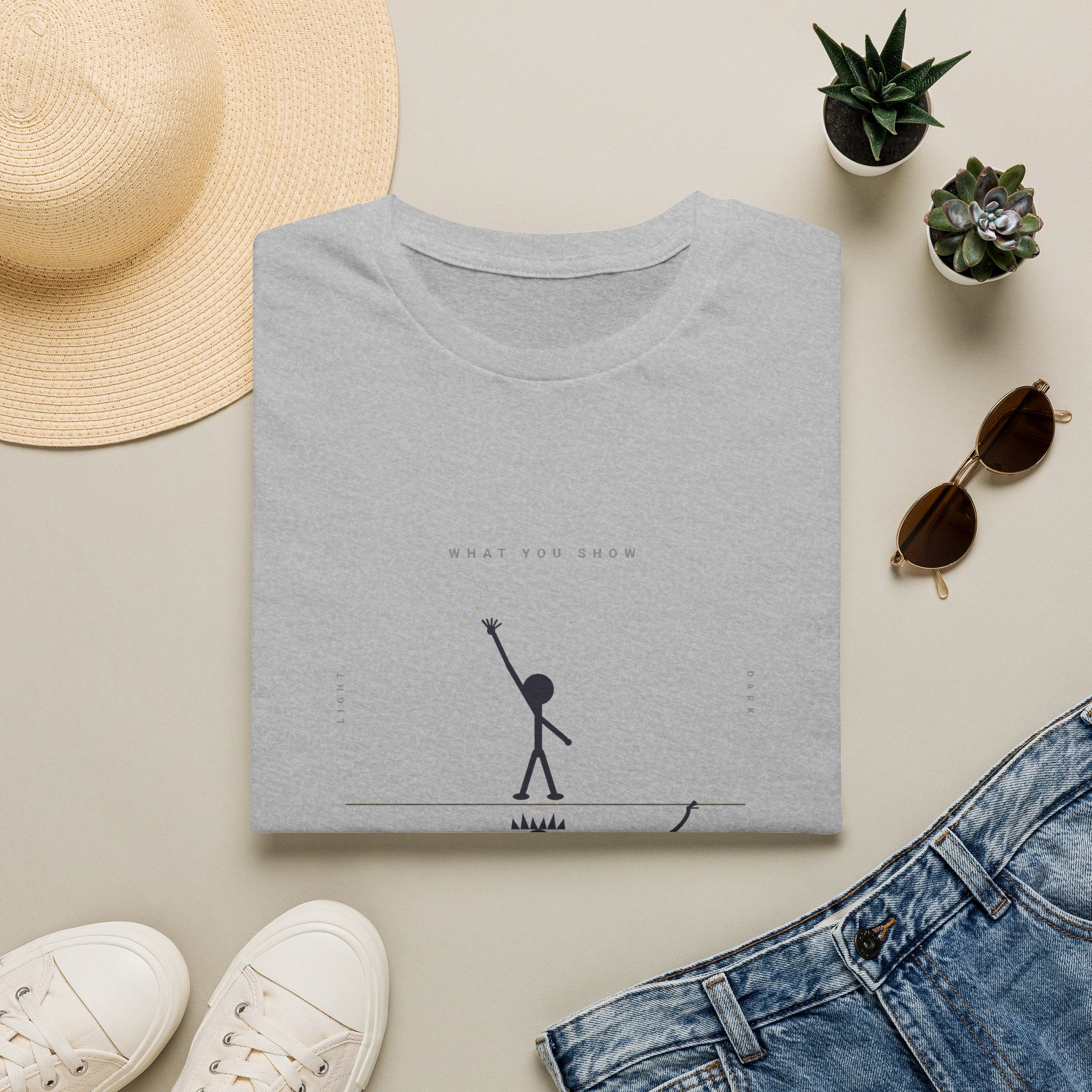 T‑Shirt — Minimalist 'Know Thyself' Stick Figure Motivational Tee