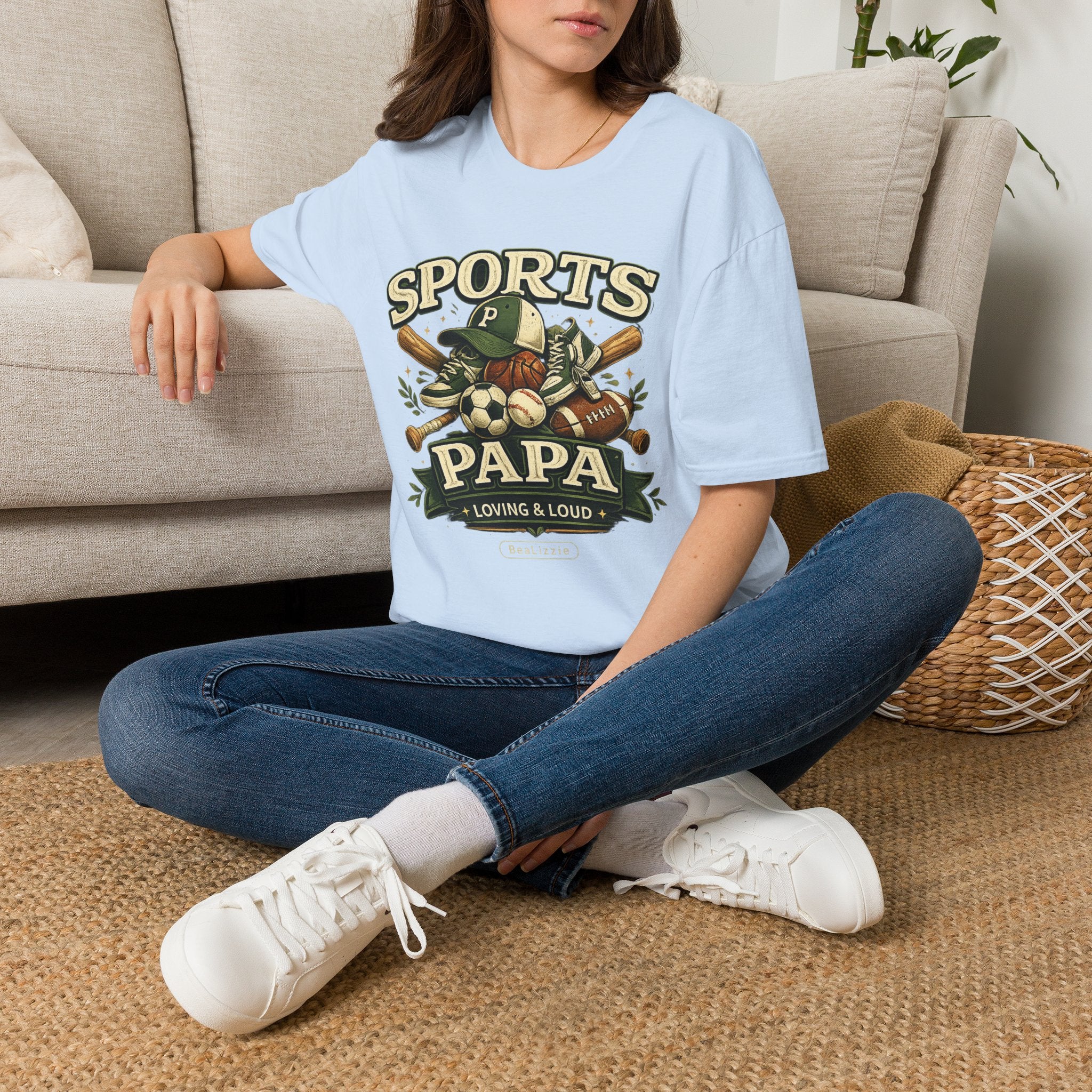 Sports Papa T-Shirt — Loving & Loud Vintage Sports Dad Tee