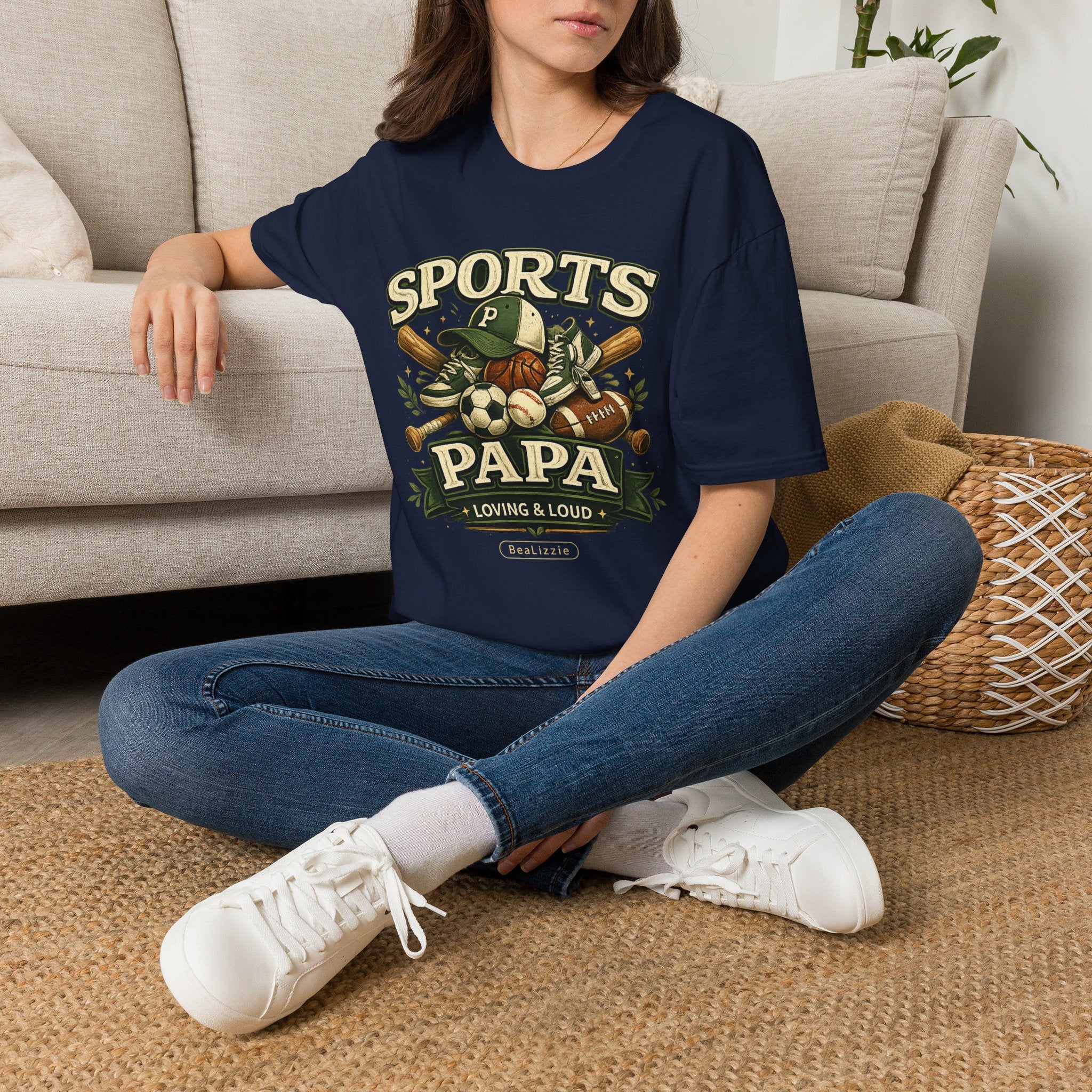 Sports Papa T-Shirt — Loving & Loud Vintage Sports Dad Tee