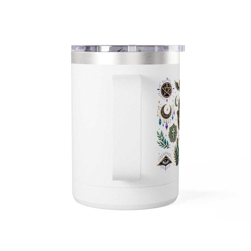 15oz Travel Mug — Purple Floral Anchor