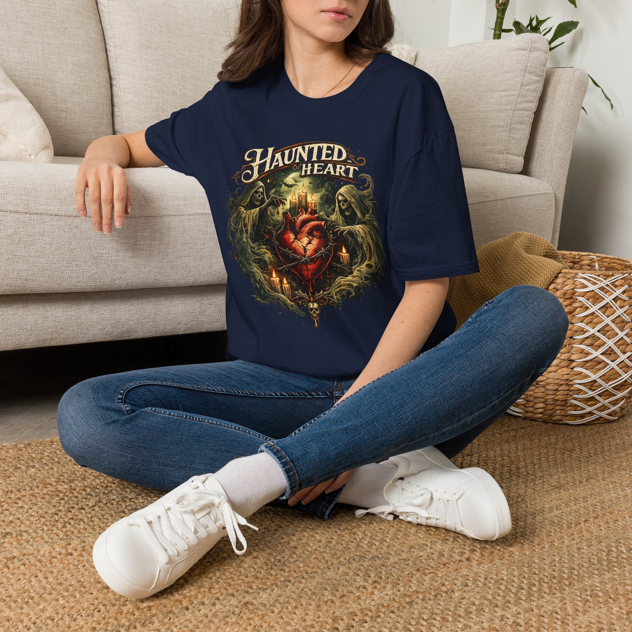 Haunted Heart T-Shirt — Gothic Haunted Heart Vintage Horror Tee