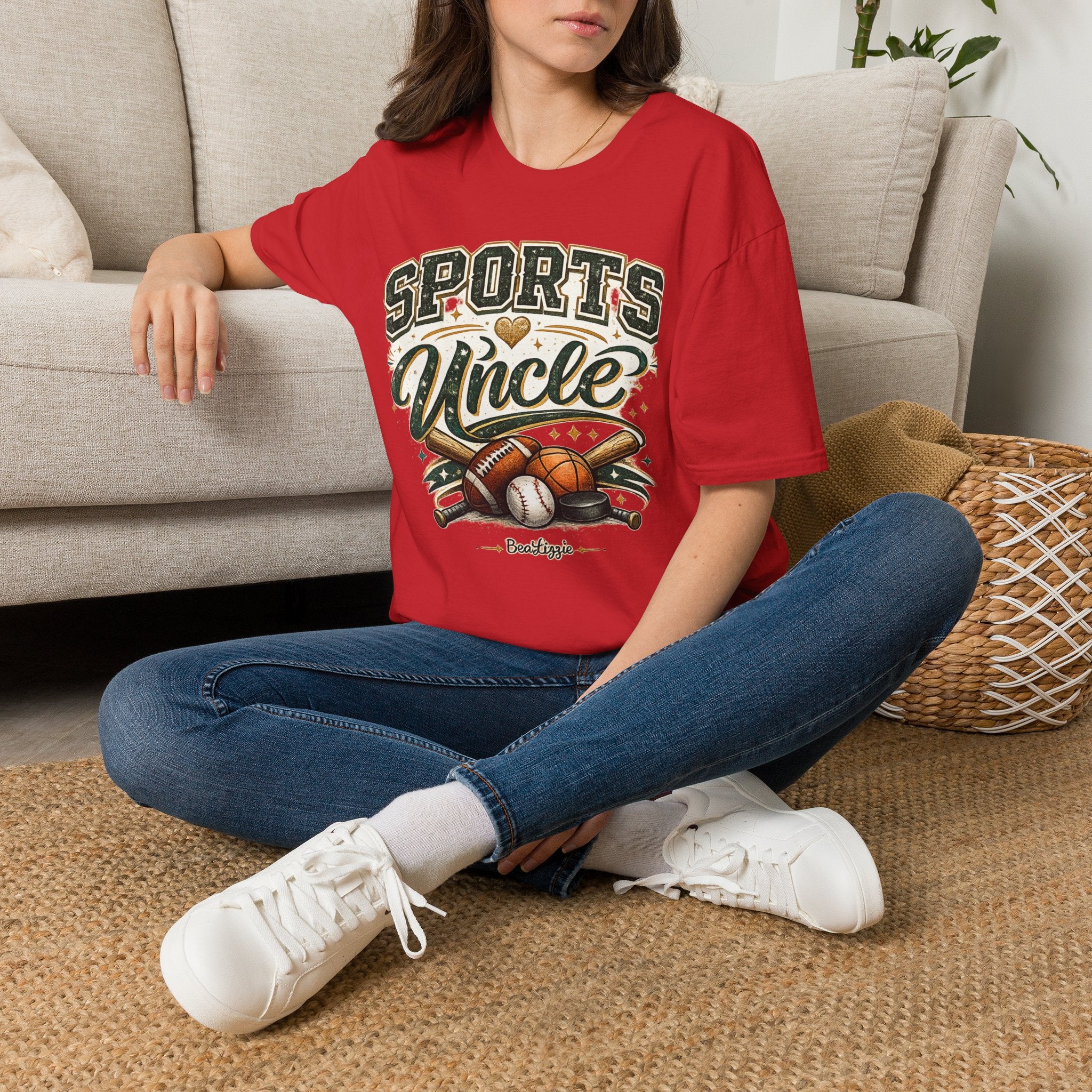 Sports Uncle T-Shirt — Vintage Athletic Design (Baseball, Football, Basketball)