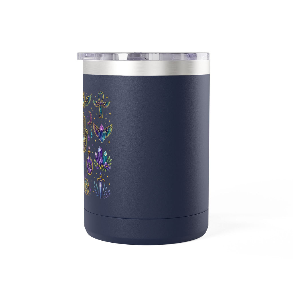 15oz Travel Mug — Purple Floral Anchor