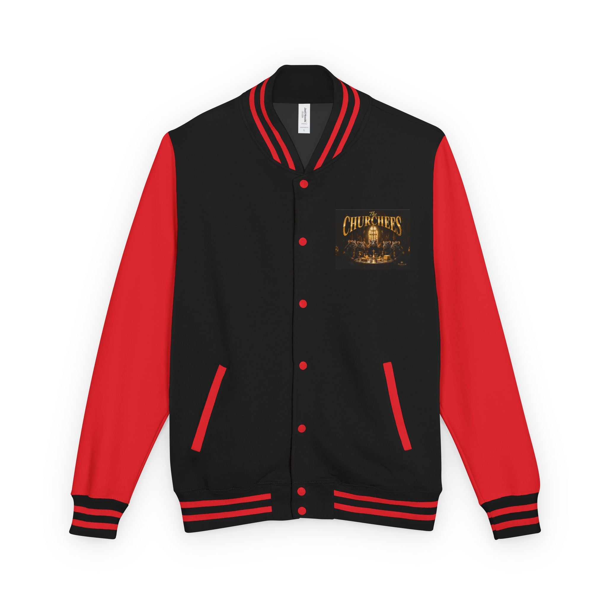 Letterman Jacket — 'The Churchees' Vintage Band Logo Varsity Jacket