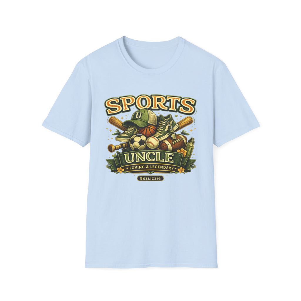 Sports Uncle T-Shirt — Vintage Multi-Sport Design (Baseball, Football, Soccer, Basketball)