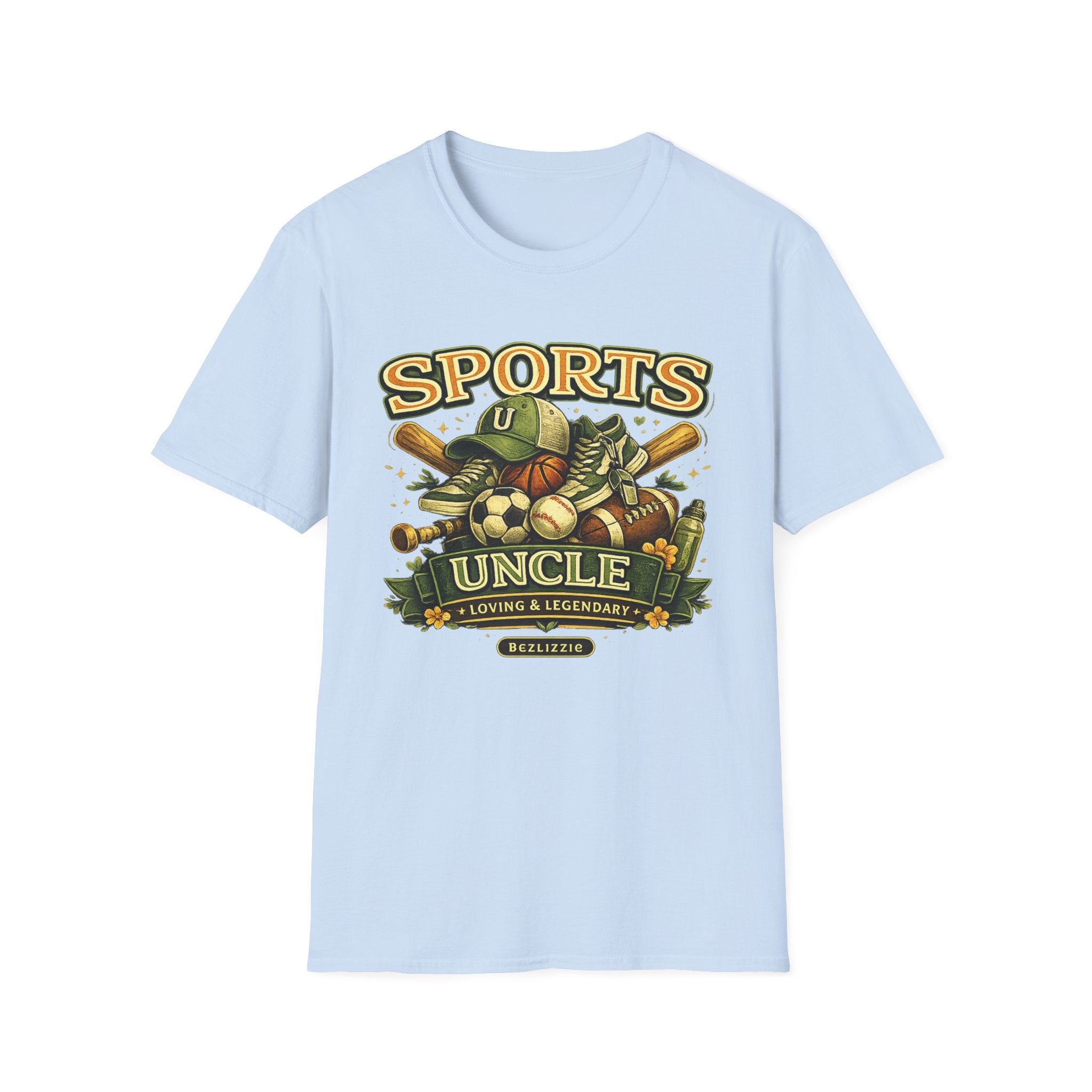 Sports Uncle T-Shirt — Vintage Multi-Sport Design (Baseball, Football, Soccer, Basketball)