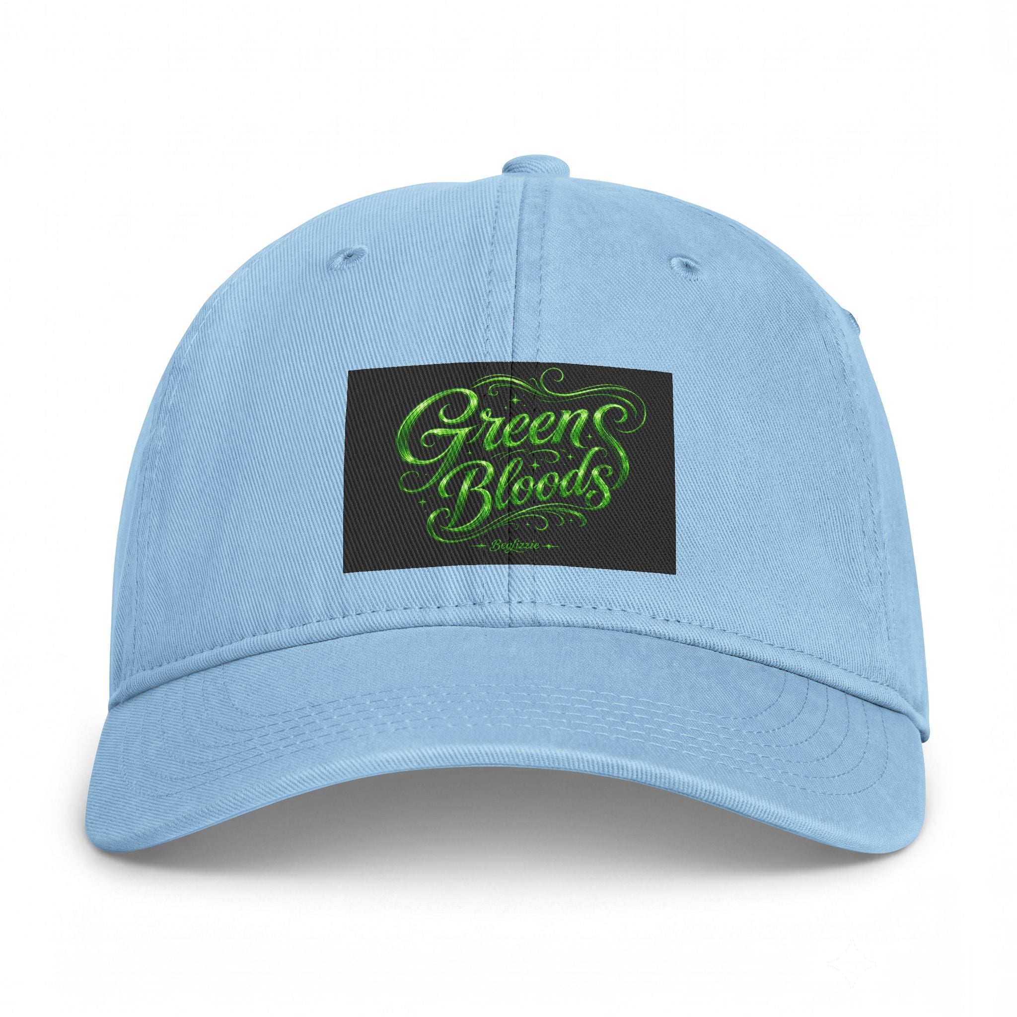 Green Bloods Script Cap — Washed Coastal Dad Hat