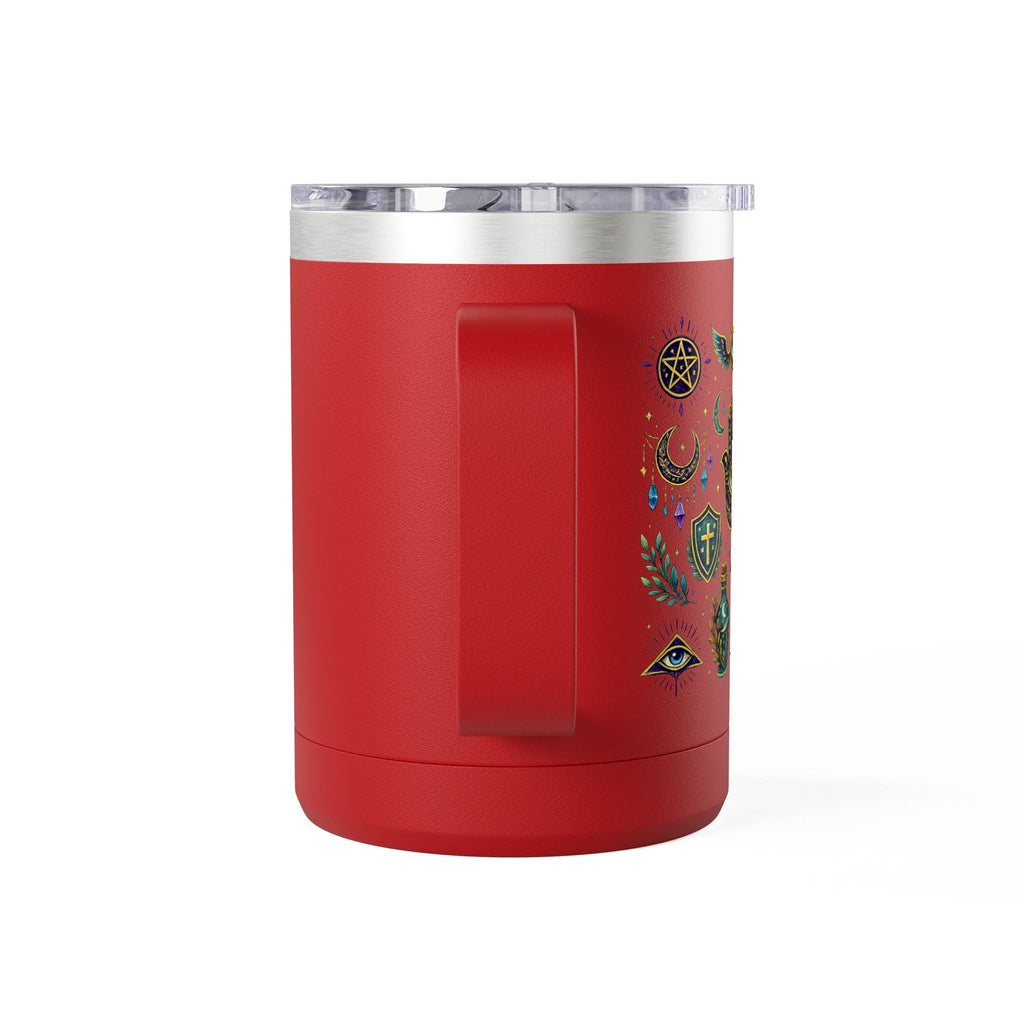 15oz Travel Mug — Purple Floral Anchor