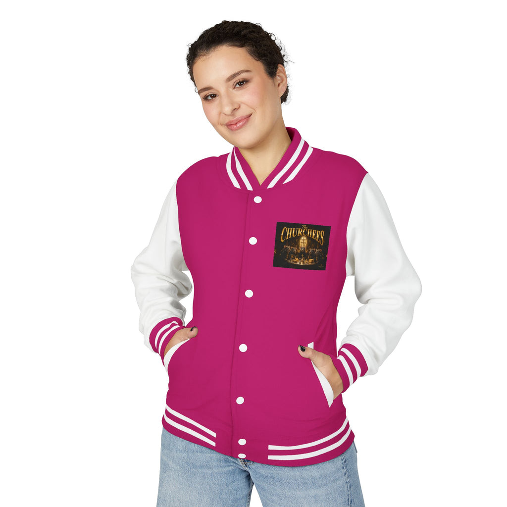 Letterman Jacket — 'The Churchees' Vintage Band Logo Varsity Jacket