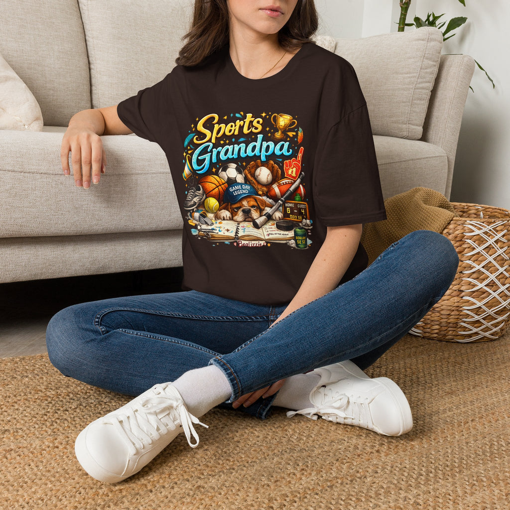 Sports Grandpa T-Shirt — Vintage Trophy & Game Day Legends Tee for Grandfathers