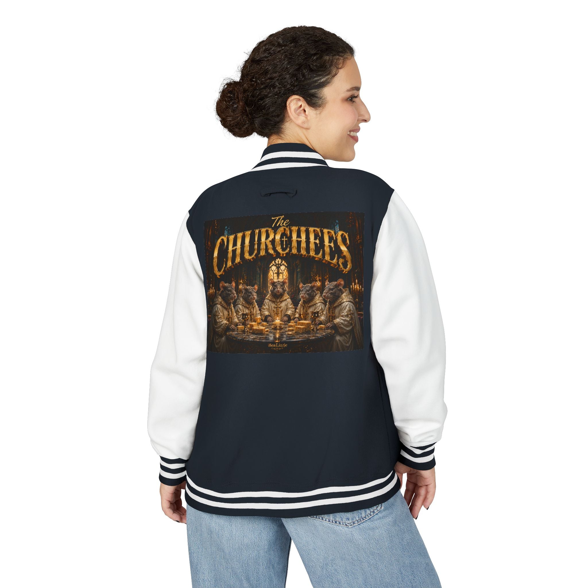 Letterman Jacket — 'The Churchees' Vintage Horror Band Varsity Jacket