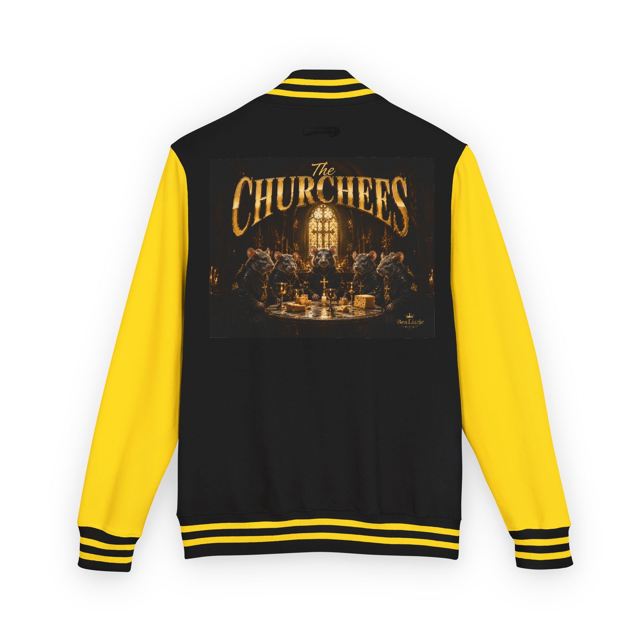 Letterman Jacket — 'The Churchees' Vintage Band Logo Varsity Jacket