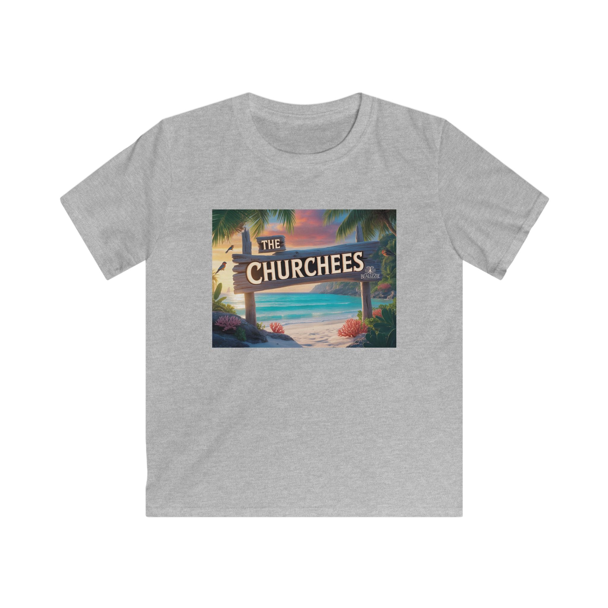 T-shirt de plage enfant — Graphique « The Churchees » Paradis Tropical