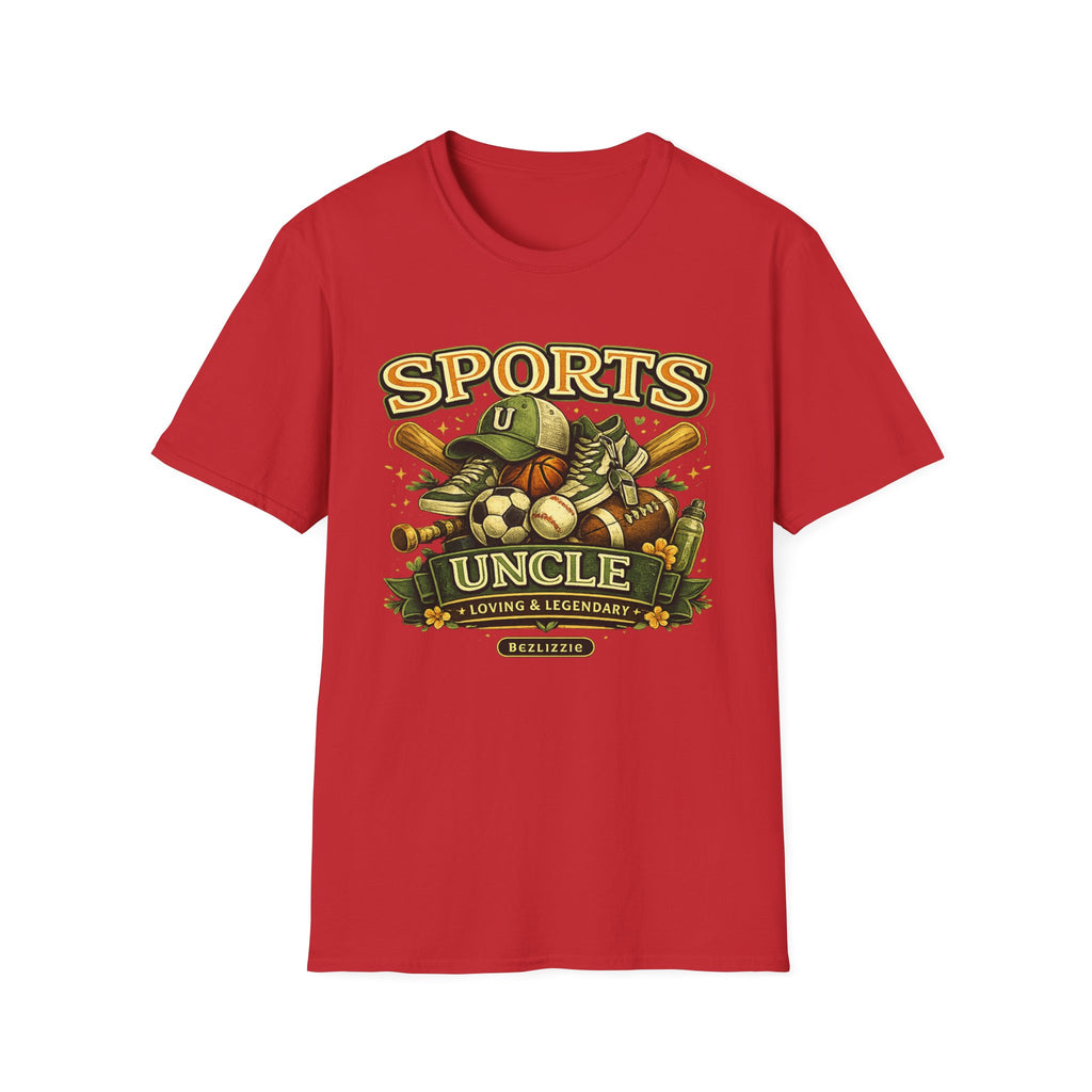 Sports Uncle T-Shirt — Vintage Multi-Sport Design (Baseball, Football, Soccer, Basketball)