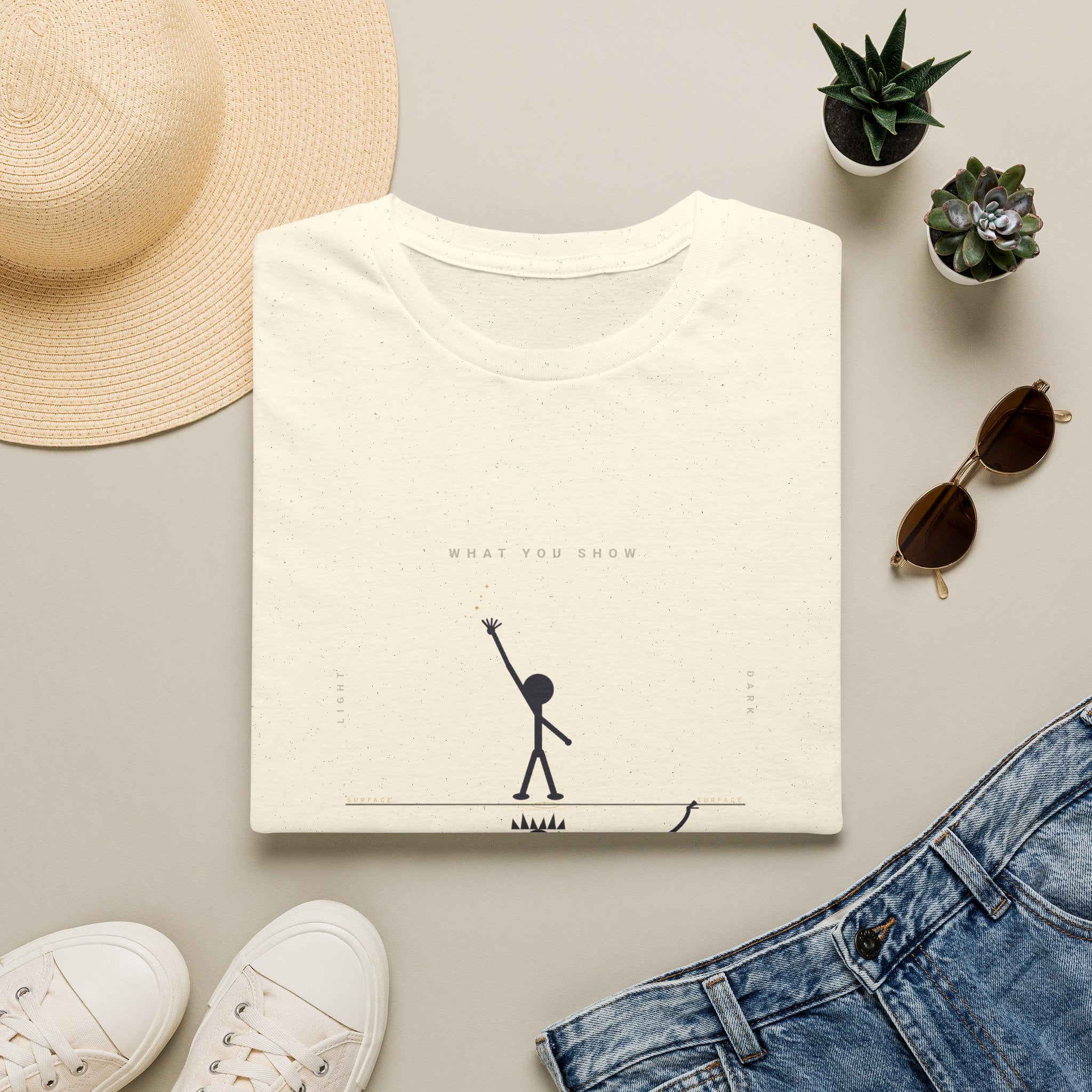 T‑Shirt — Minimalist 'Know Thyself' Stick Figure Motivational Tee