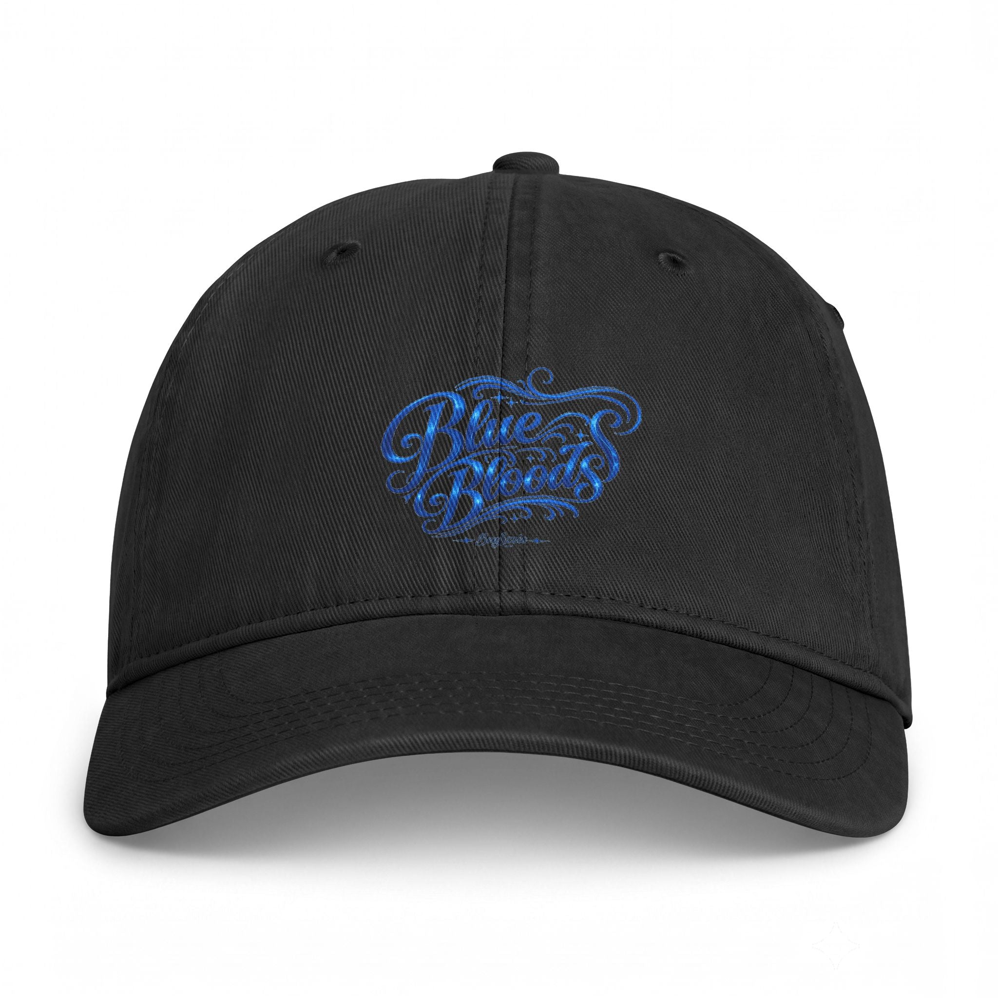 Coastal Washed Cap - 'Blue Waves' Embroidered Beach Hat